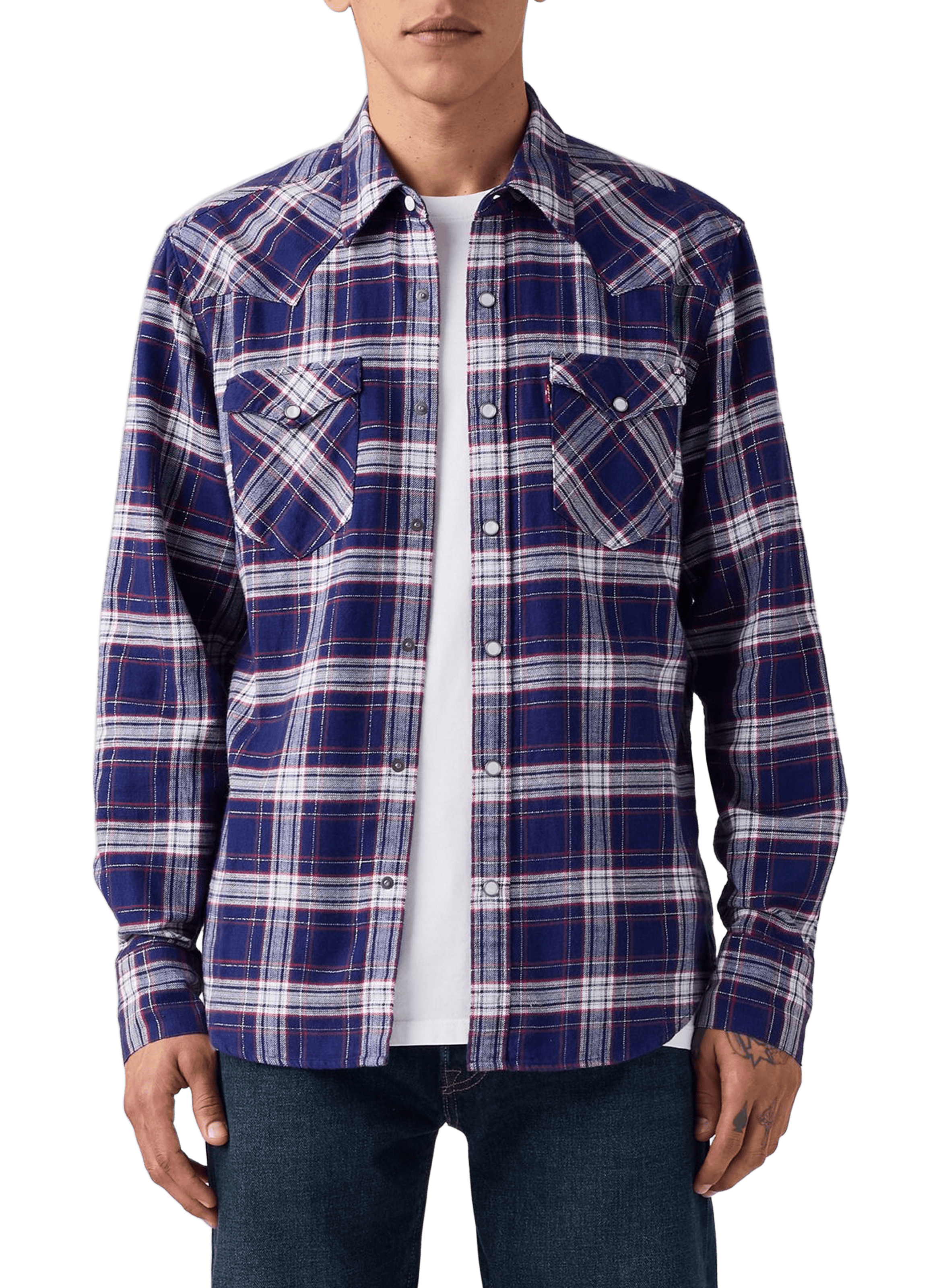 Cotton blend Check Shirt Blue by LEVI'S LEVI'S Cotton blend Check Shirt Blue