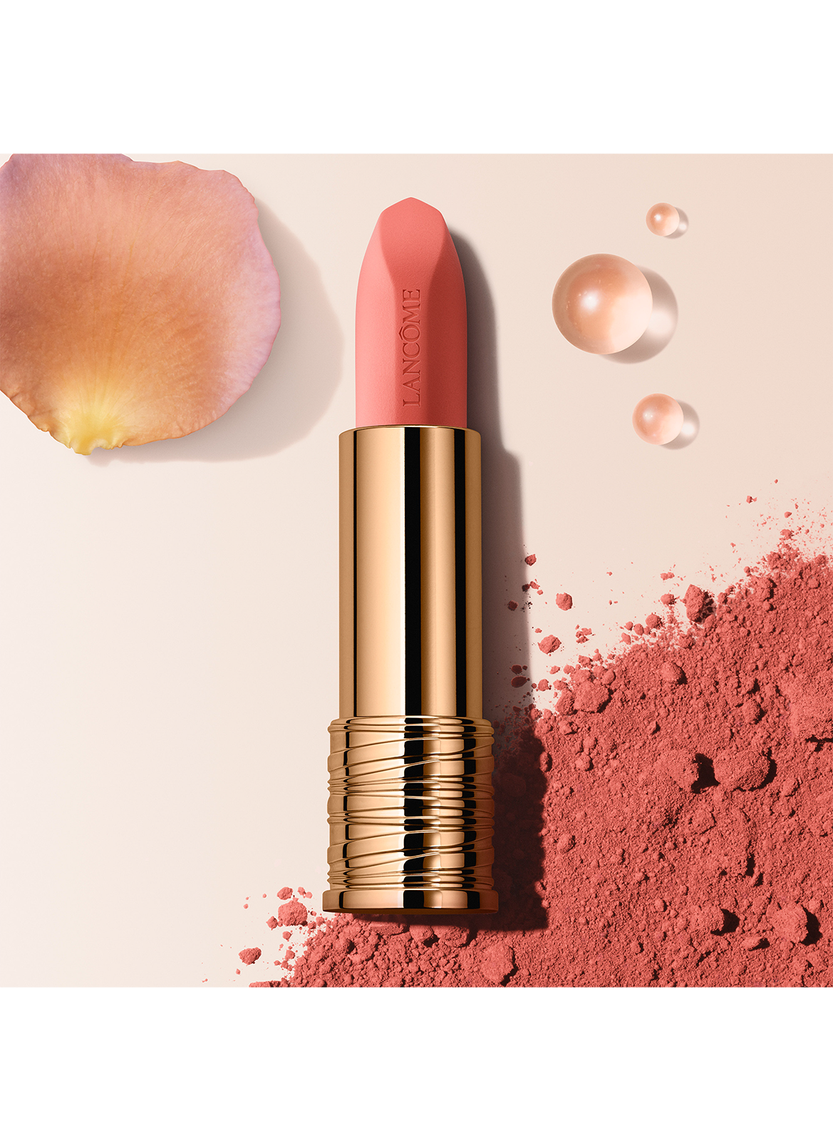 The Absolute Red - Matte blurred effect lipstick sensation of bare lips LANCÔME 282 tout doux