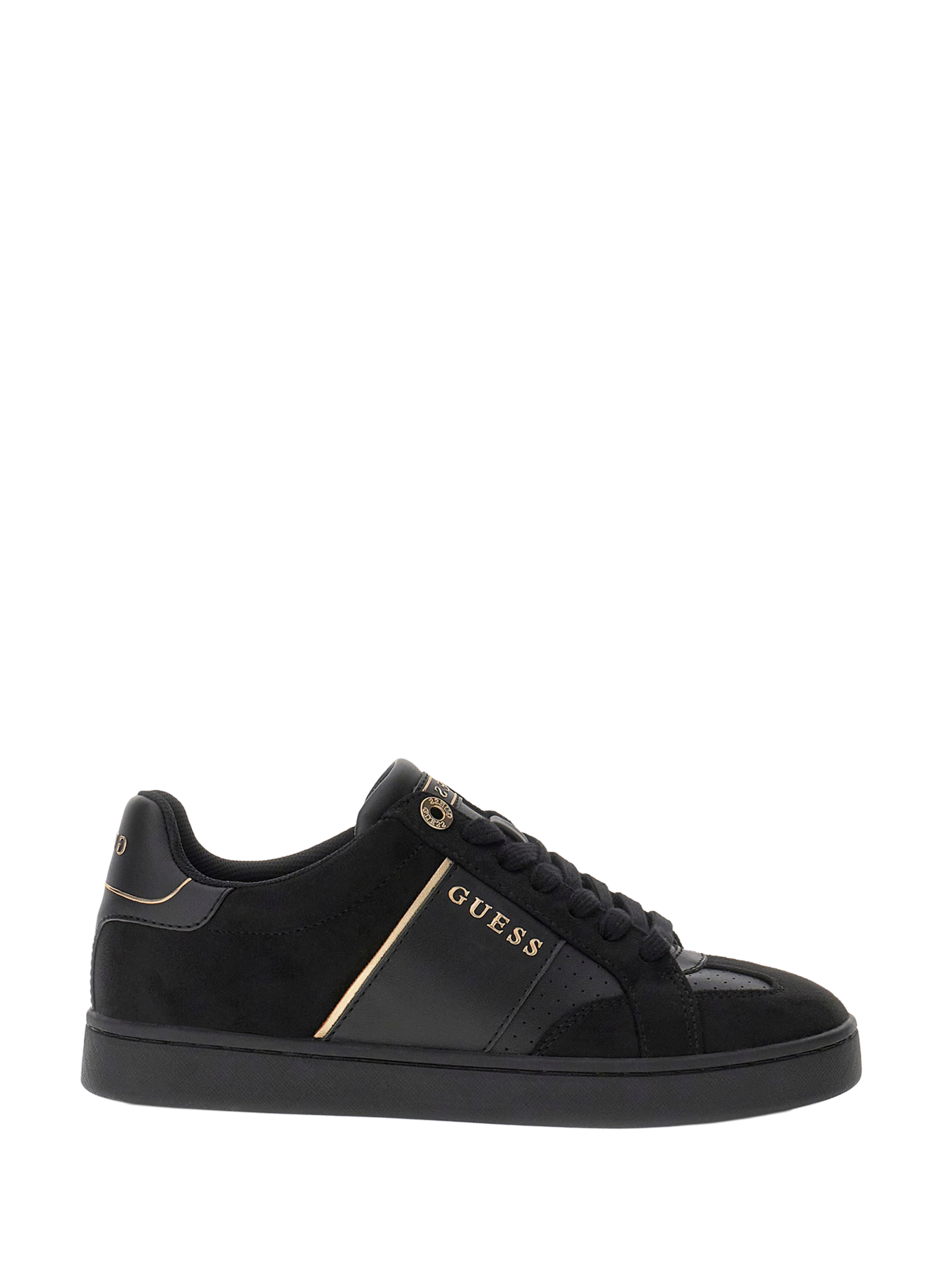 GUESS Baskets bi-matière à logo Black