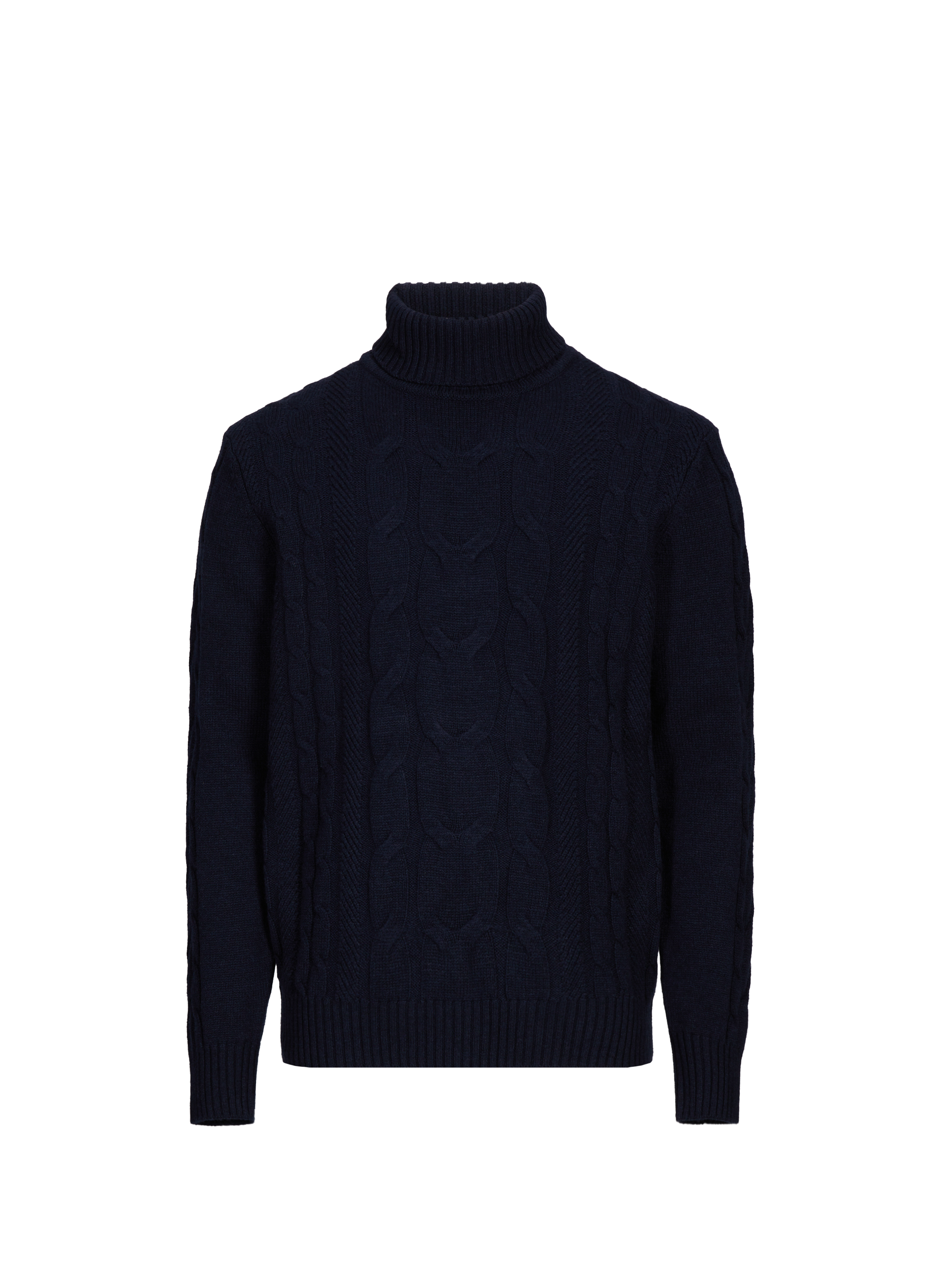 HACKETT Wool and cashmere turtleneck sweater Blue