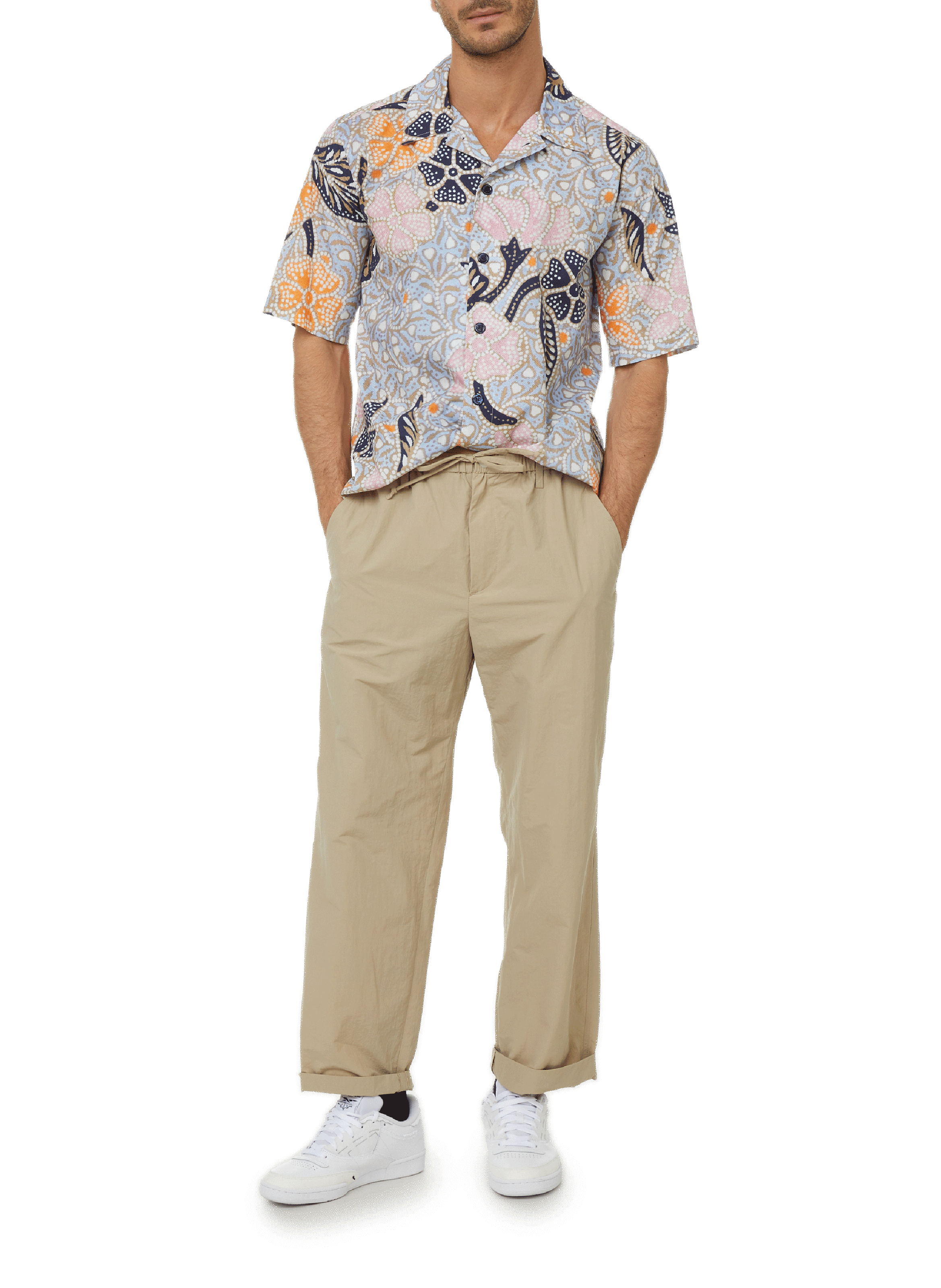 Pantalon en coton mélangé NANUSHKA Beige