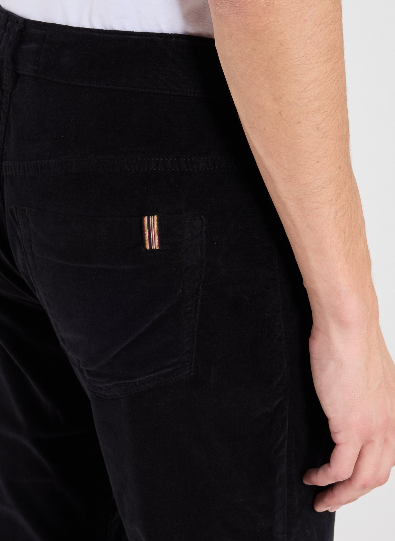 Velvet effect mixed cotton trousers NOTIFY Black