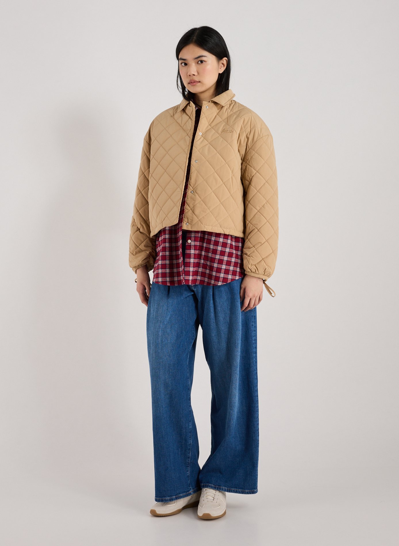 Veste matelassée col classique GUESS Beige