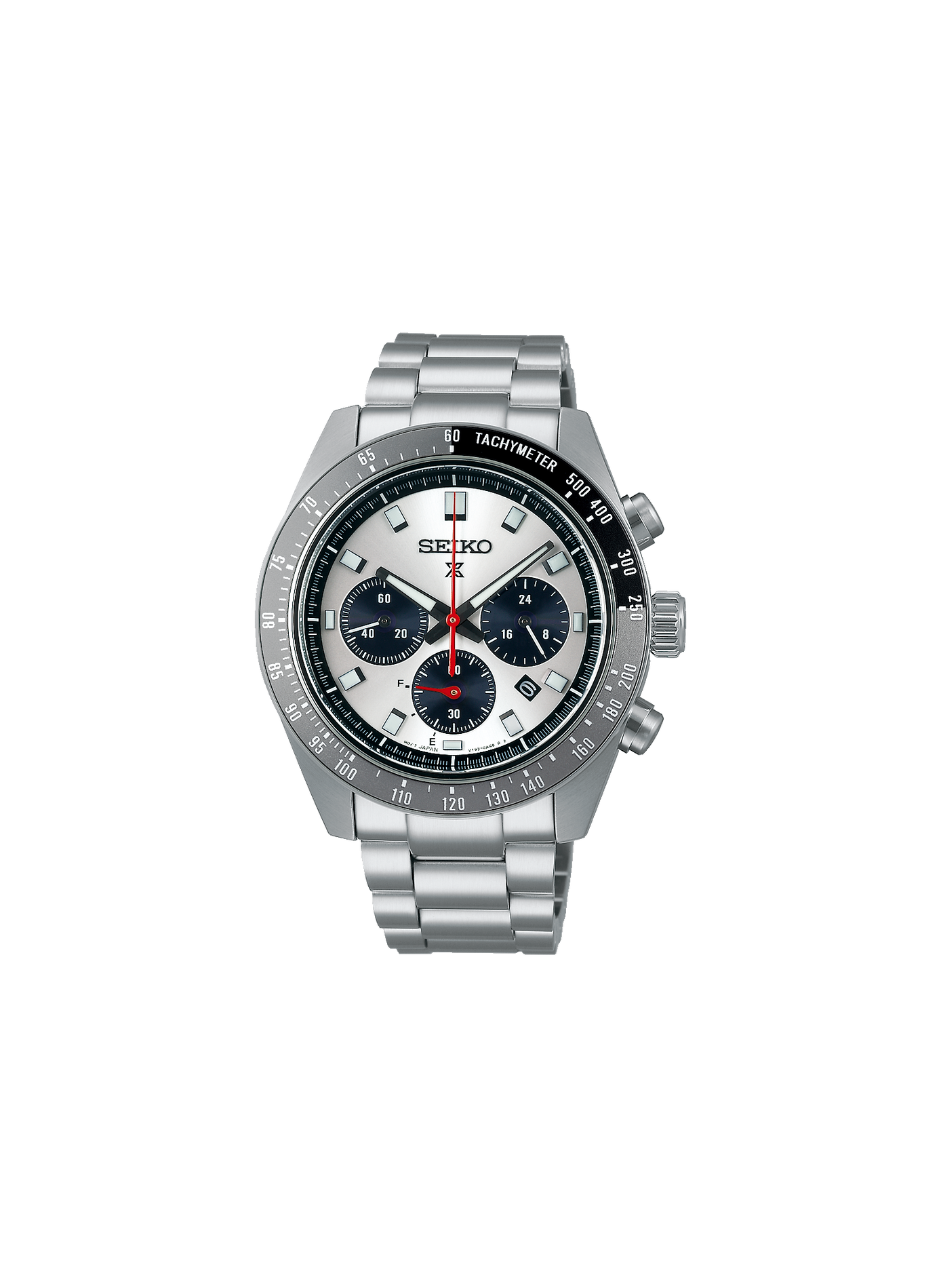 Montre chronographe en acier inoxydable SEIKO Marron