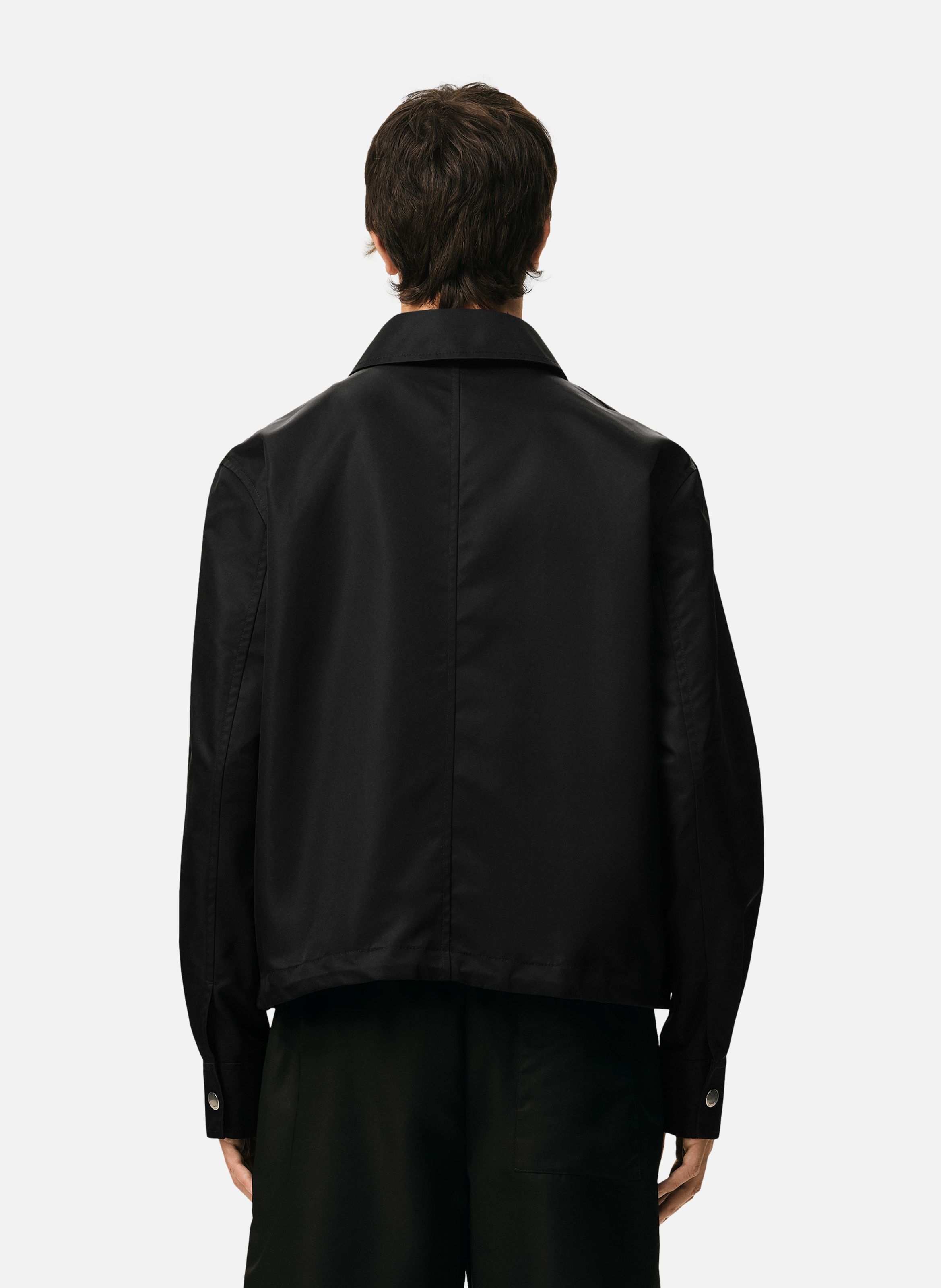Blouson boutonné rivet ami de cœur unisexe en nylon AMI PARIS Noir