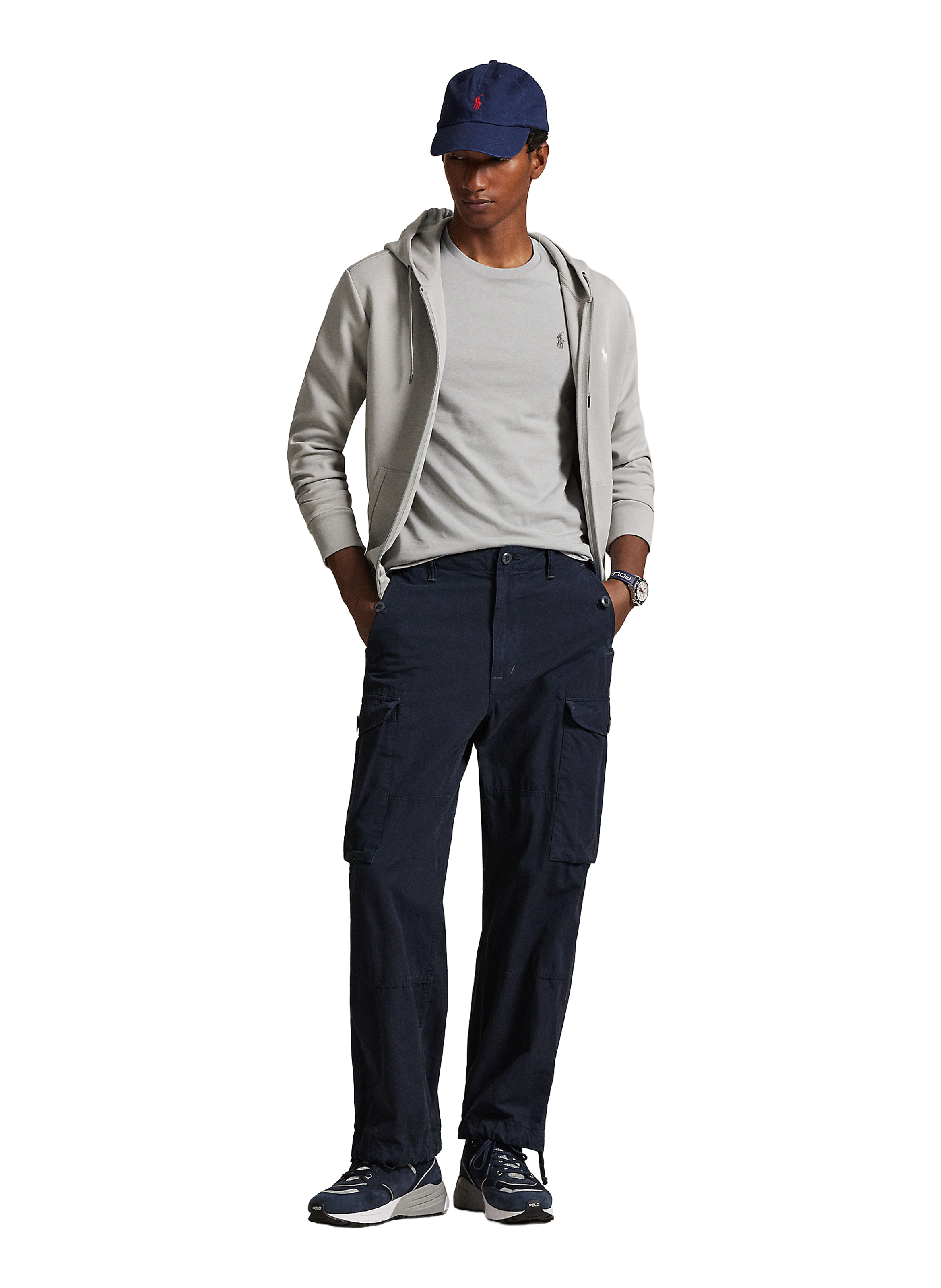 T-shirt slim en coton POLO RALPH LAUREN Gris