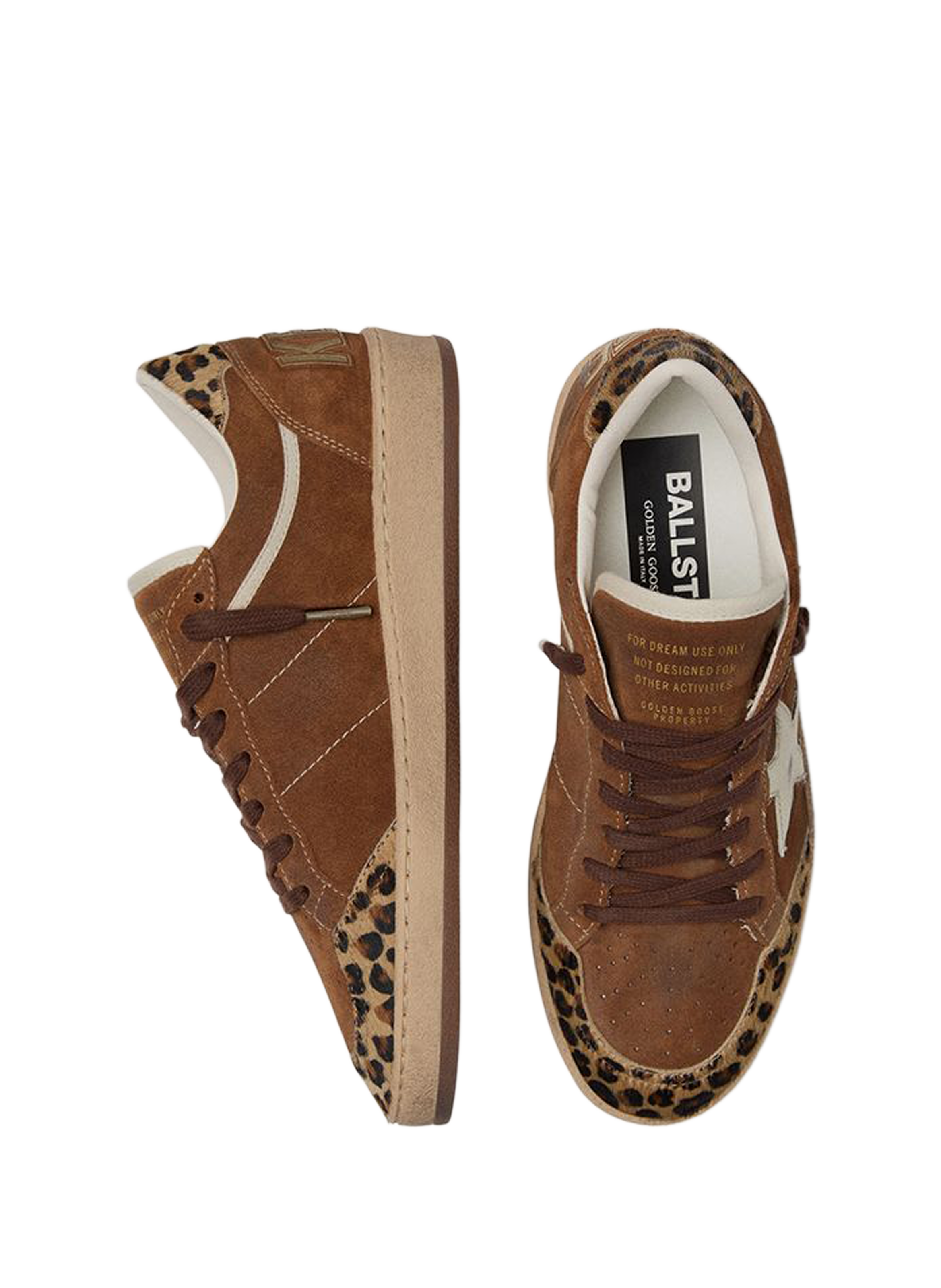 <p>Basket detail leopard in suede leather</p> GOLDEN GOOSE Brown