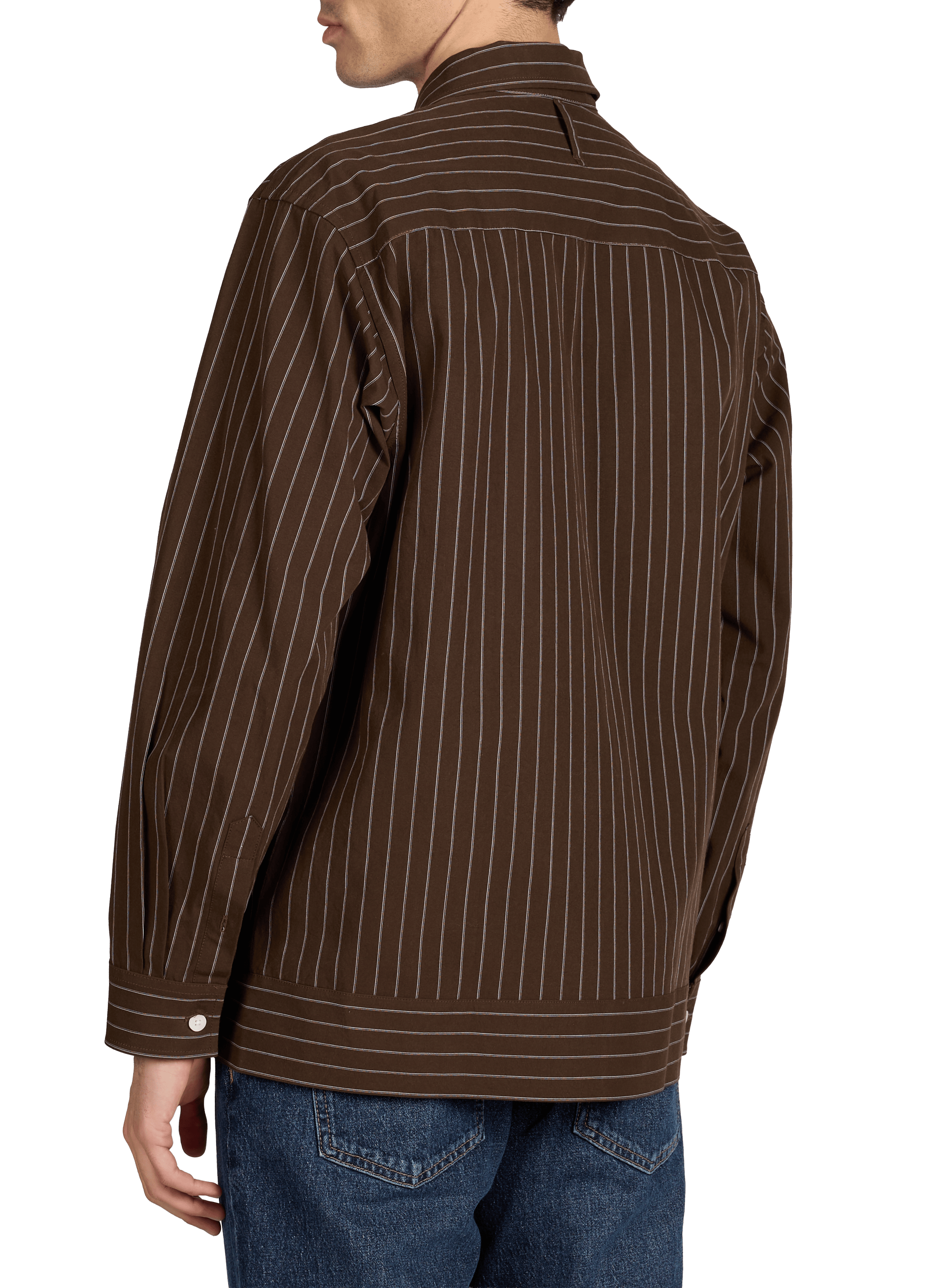 Striped cotton Shirt NN.07 Brown