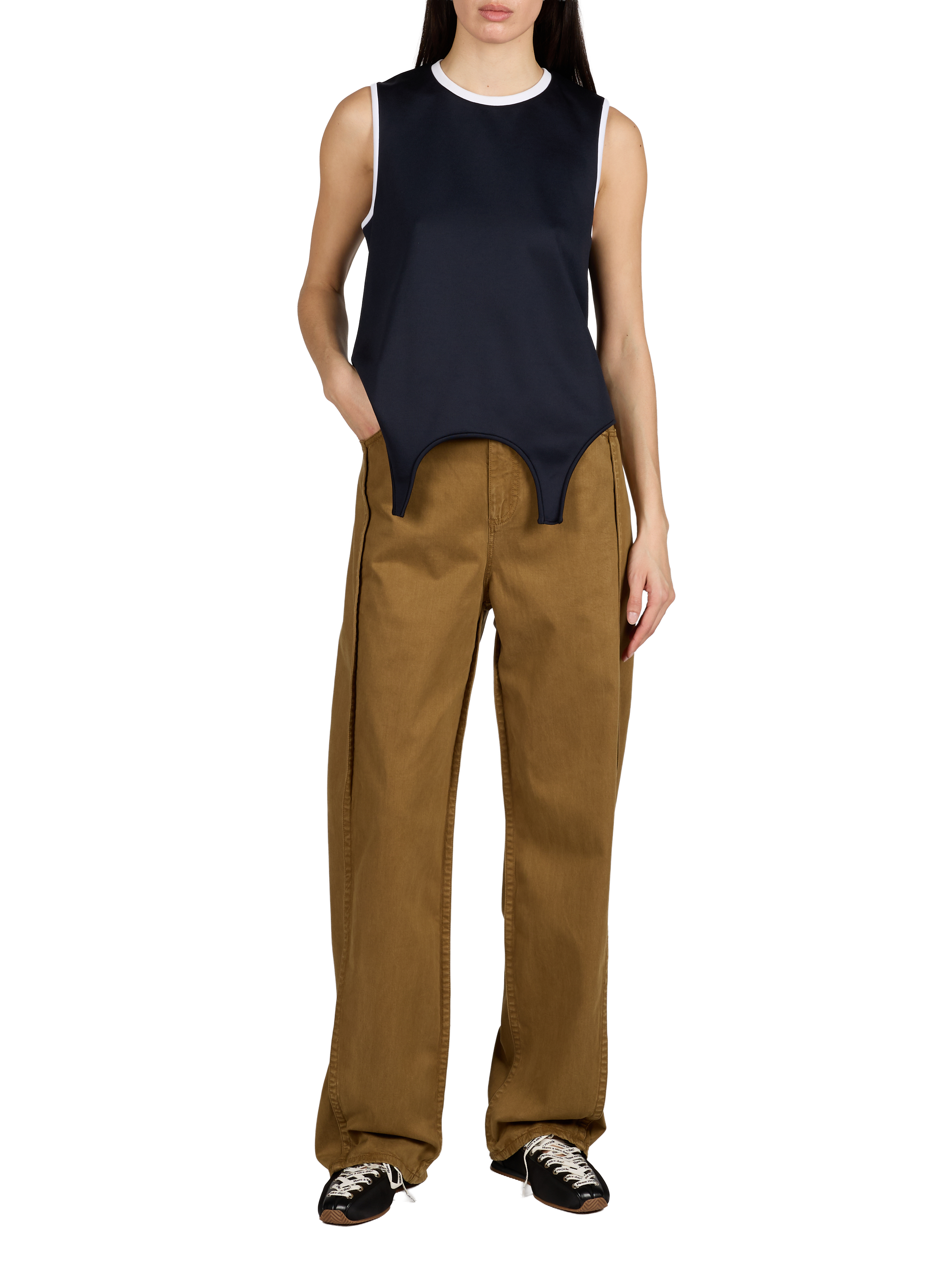 Night blue trousers - The Air Uniform TIBI Yellow