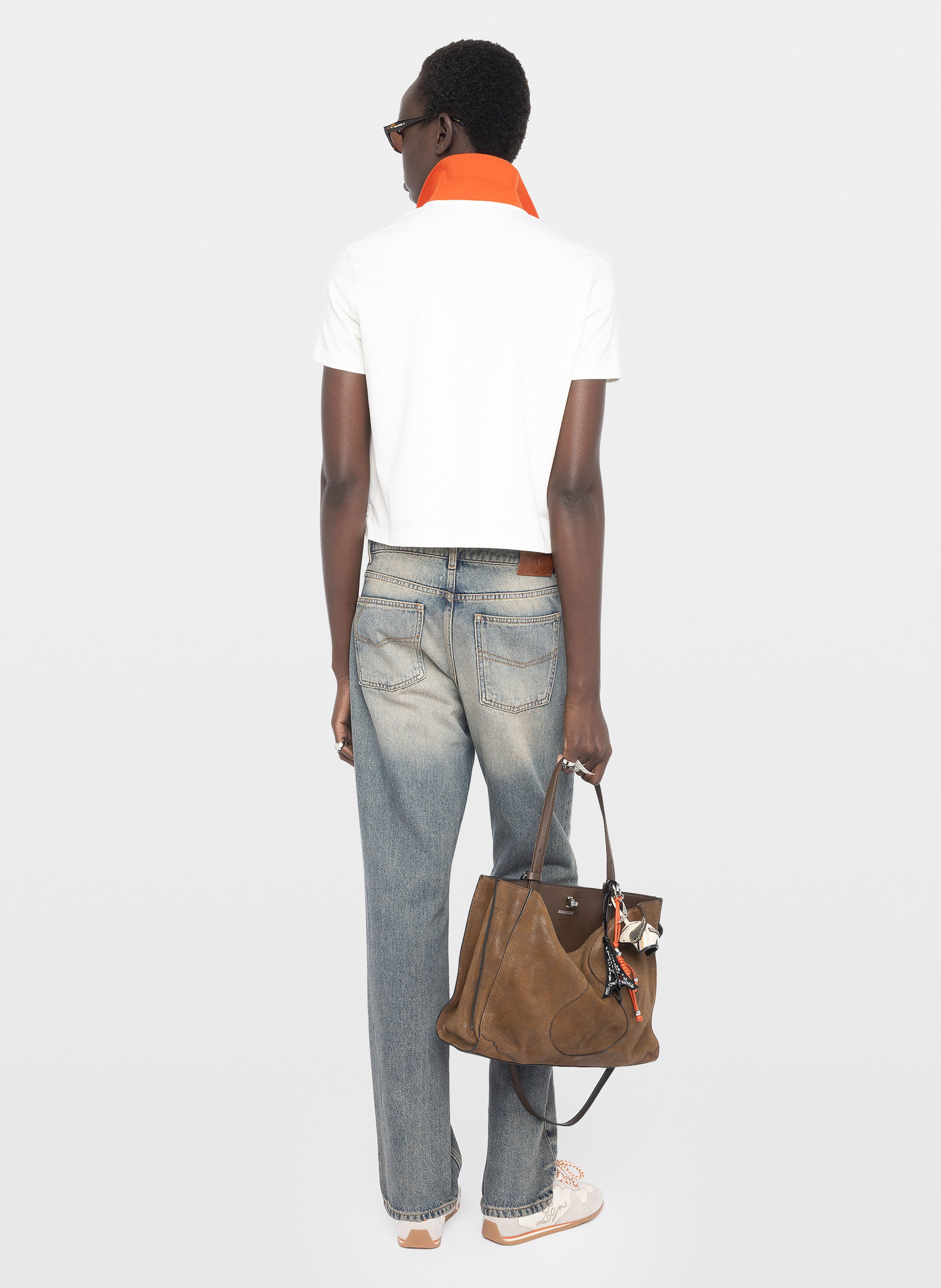 Polo court en coton bio mirta ZADIG&VOLTAIRE Beige