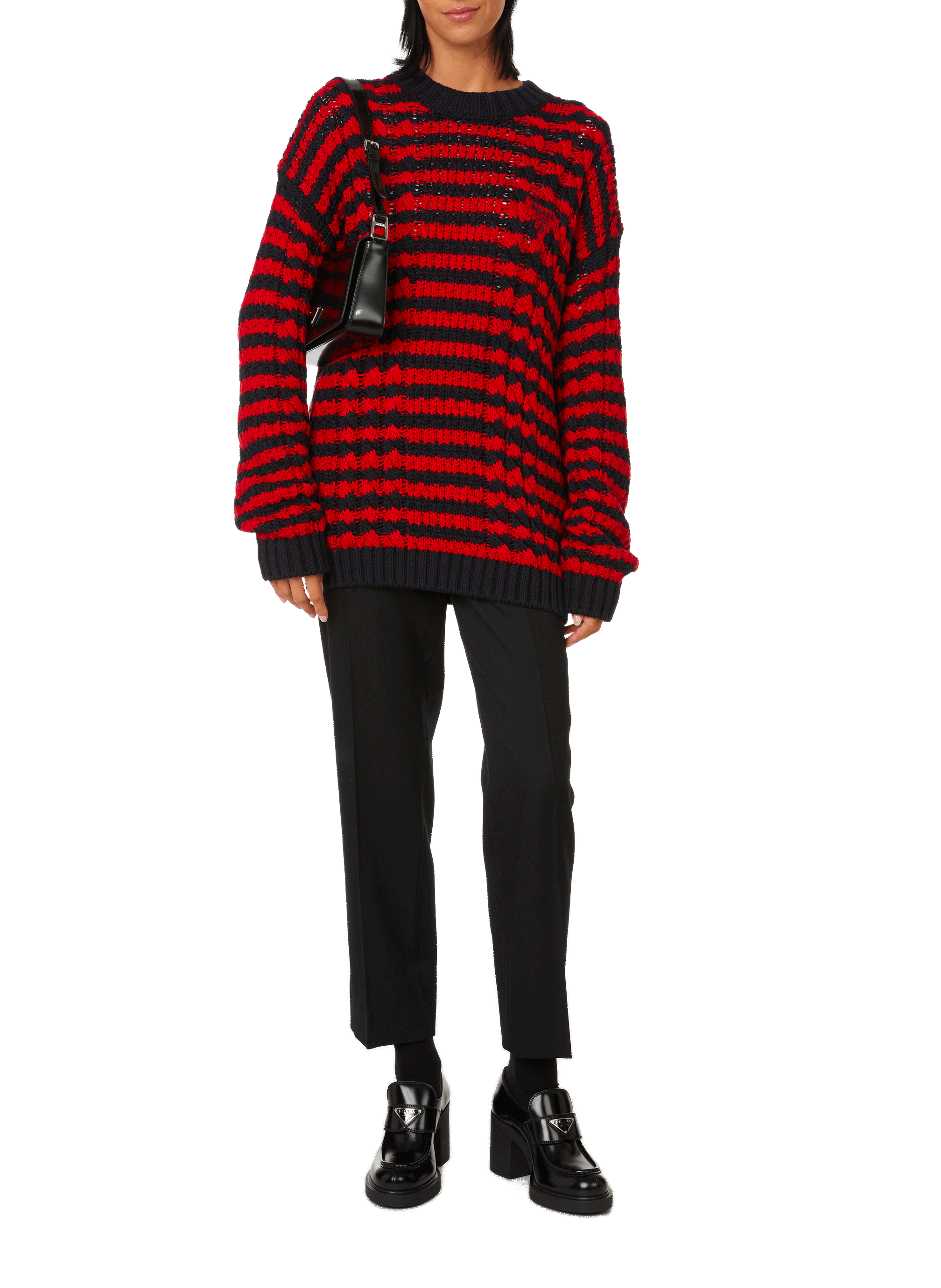 Pull en maille de coton PRADA Multicolore