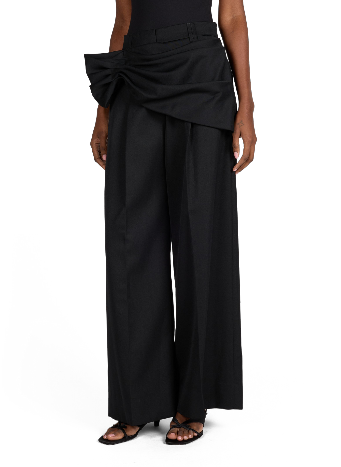Wide-leg pants with panel SIMONE ROCHA Black