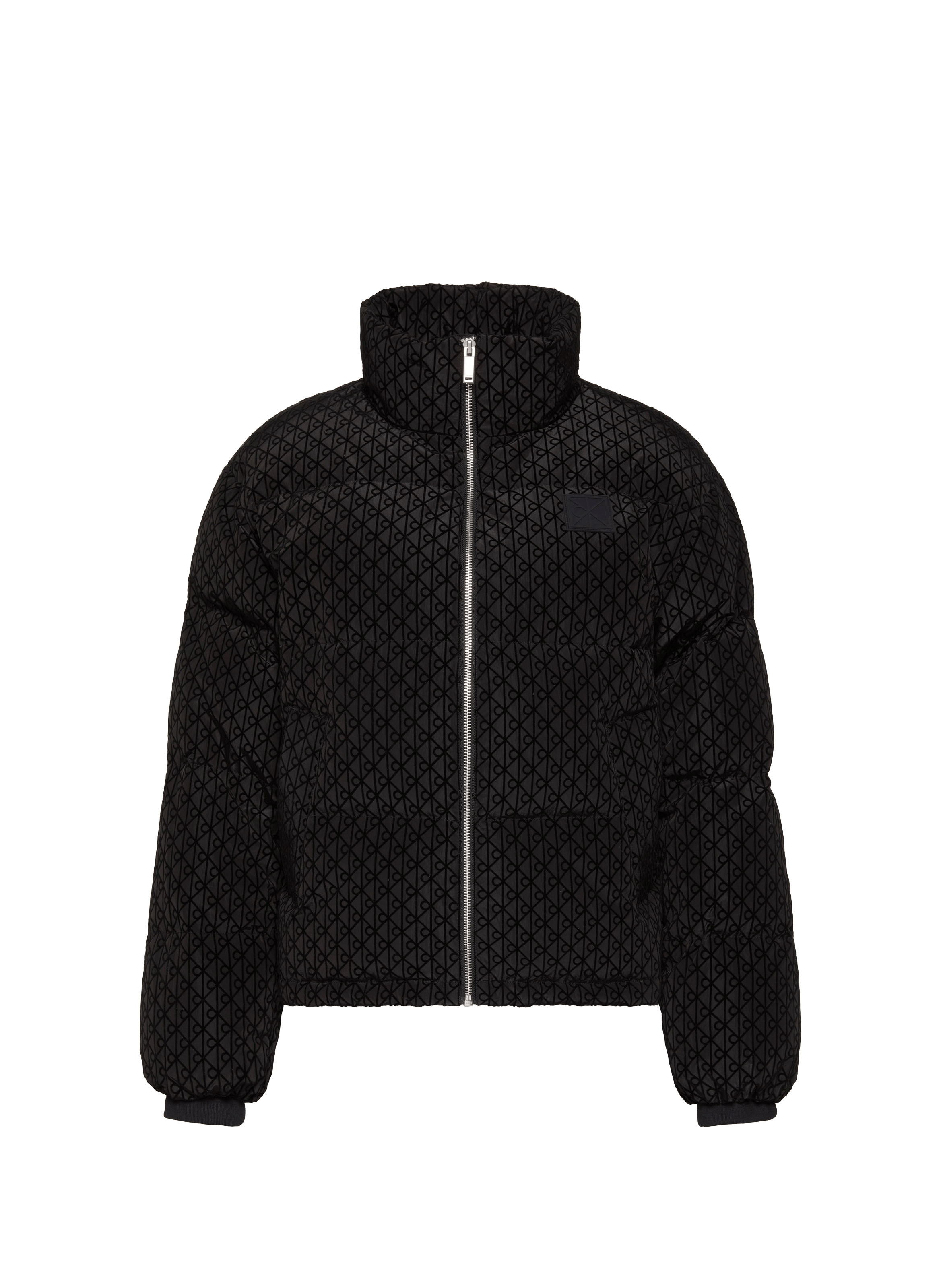 Doudoune imprimée à col montant CALVIN KLEIN Noir