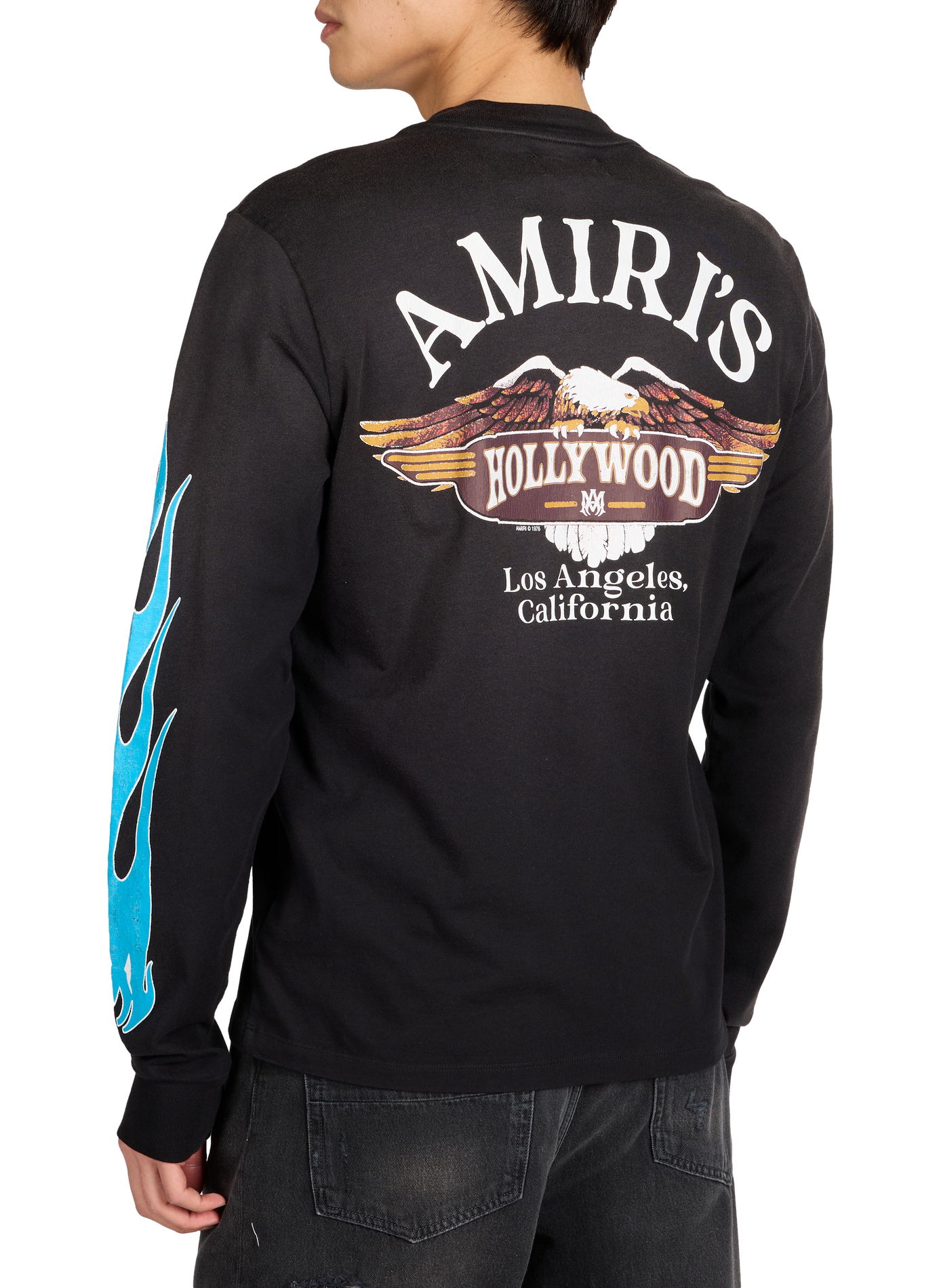 Long-sleeve printed cotton t-shirt AMIRI Black