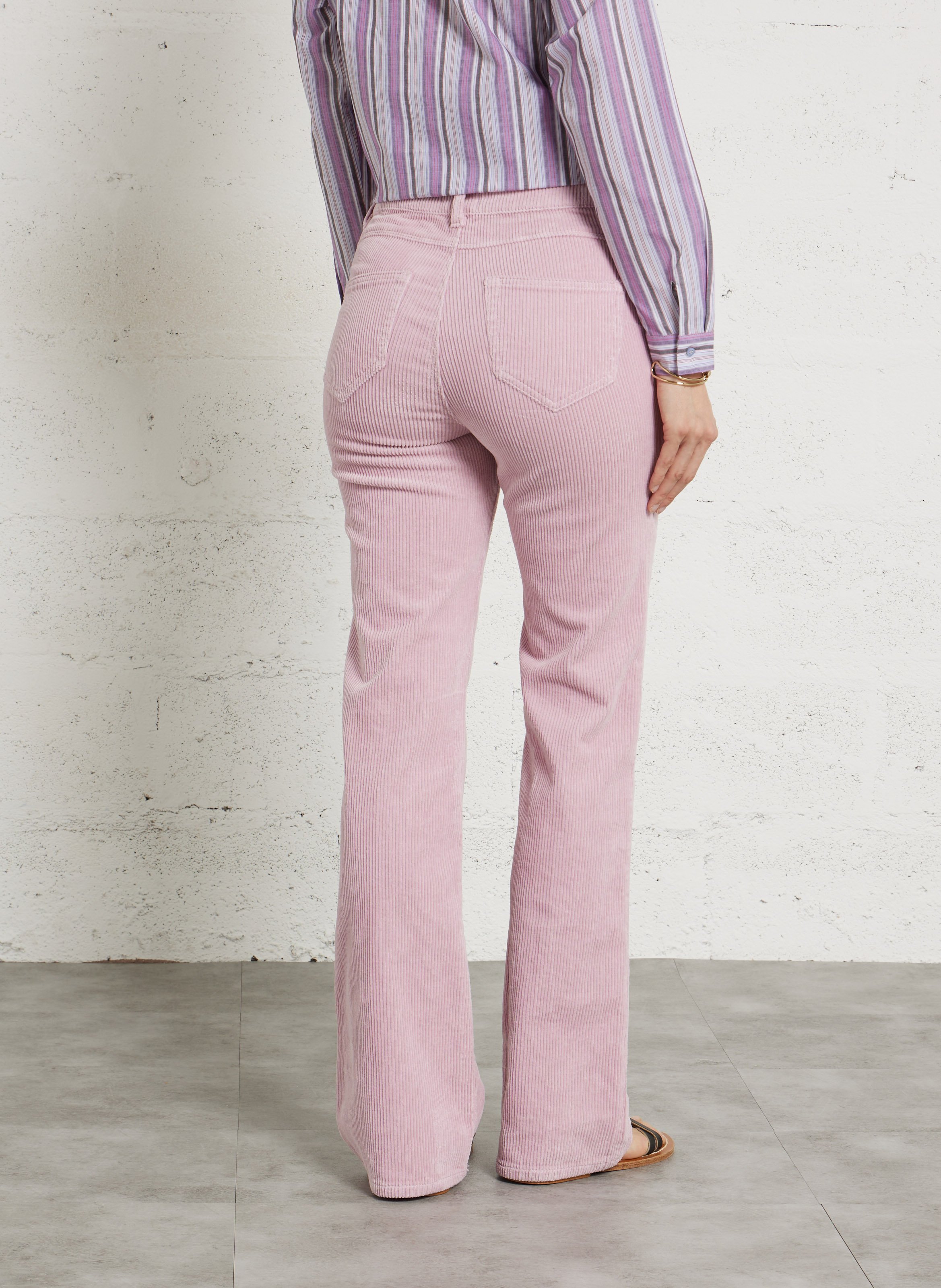Pantalon flare en velours côtelé fidji MAISON 123 Rose