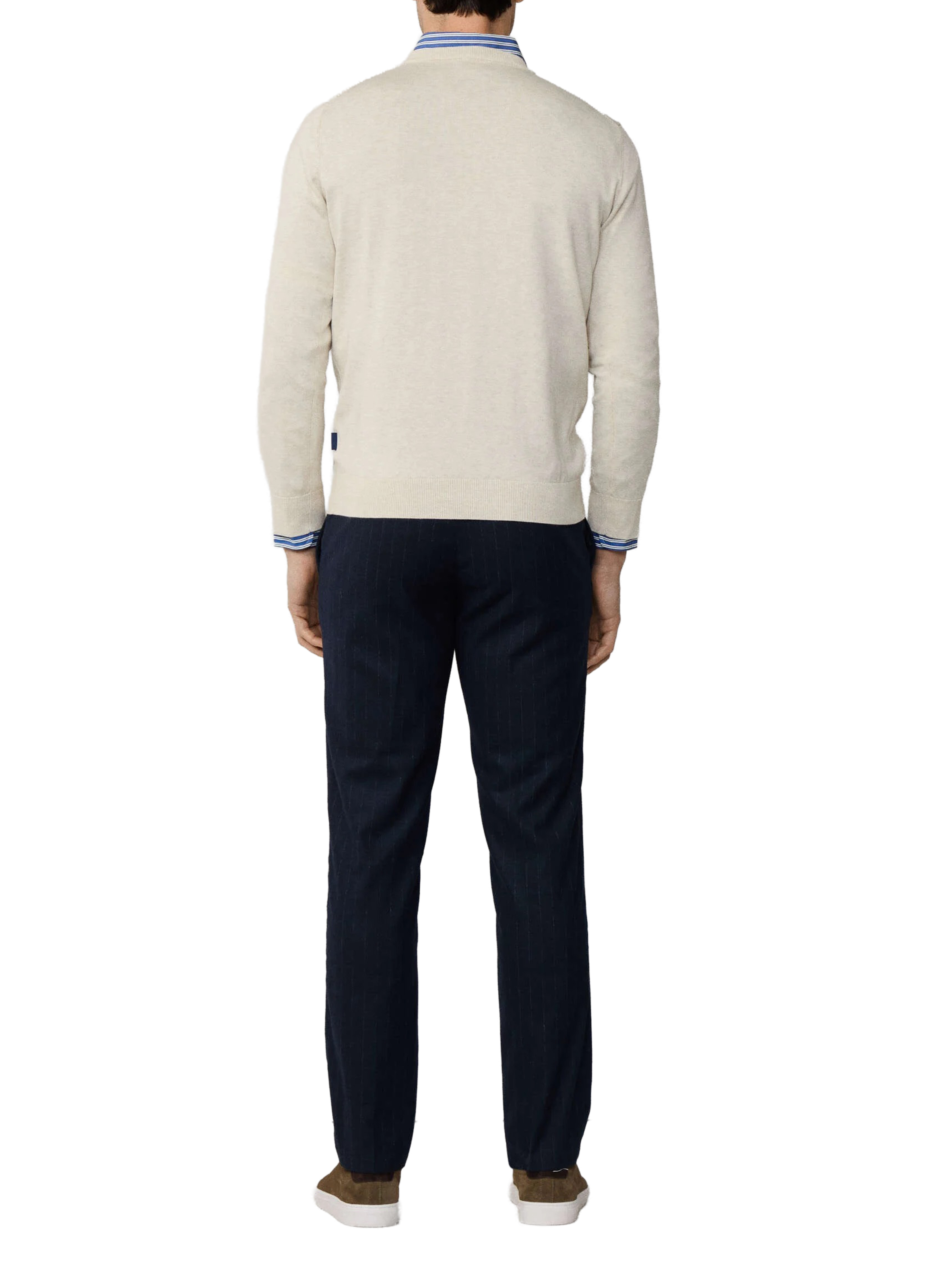 Cotton and linen jumper FACONNABLE Beige