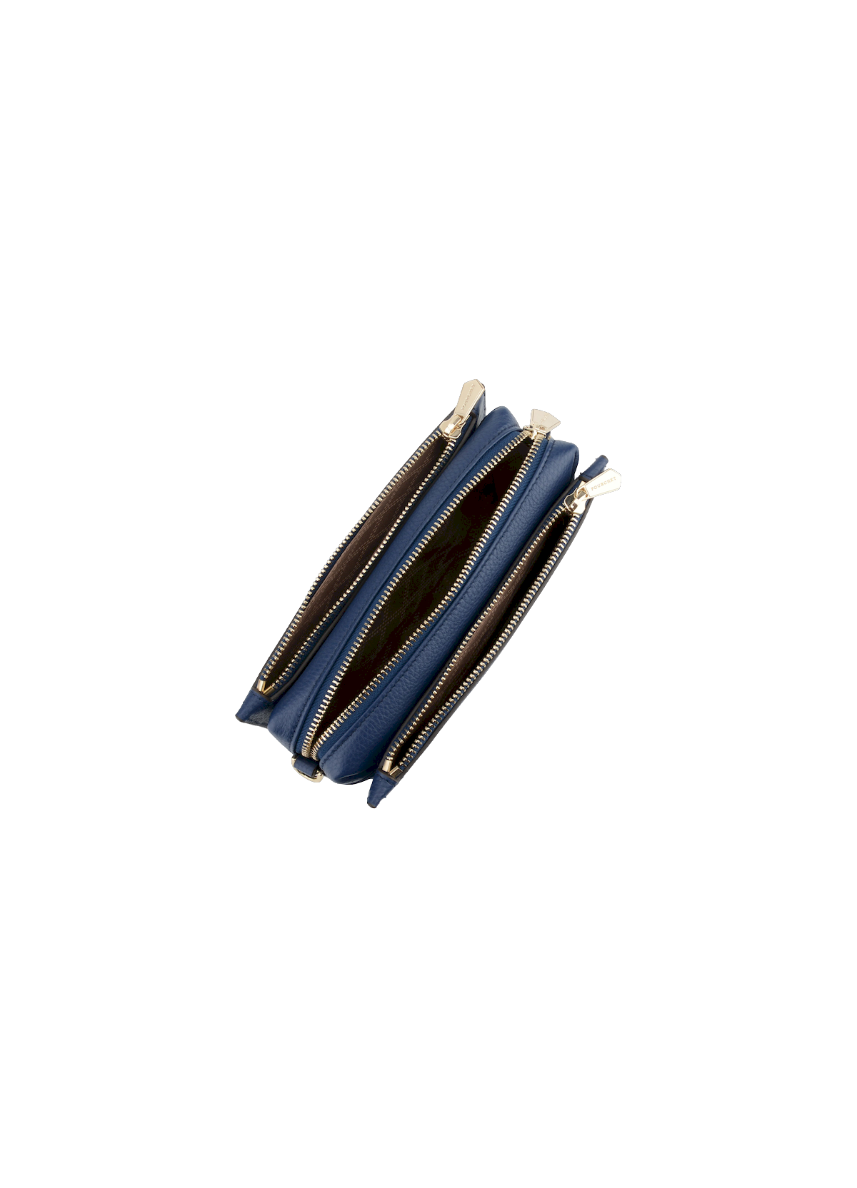 Alesia | sac trotteur gm en cuir de vachette POURCHET Bleu