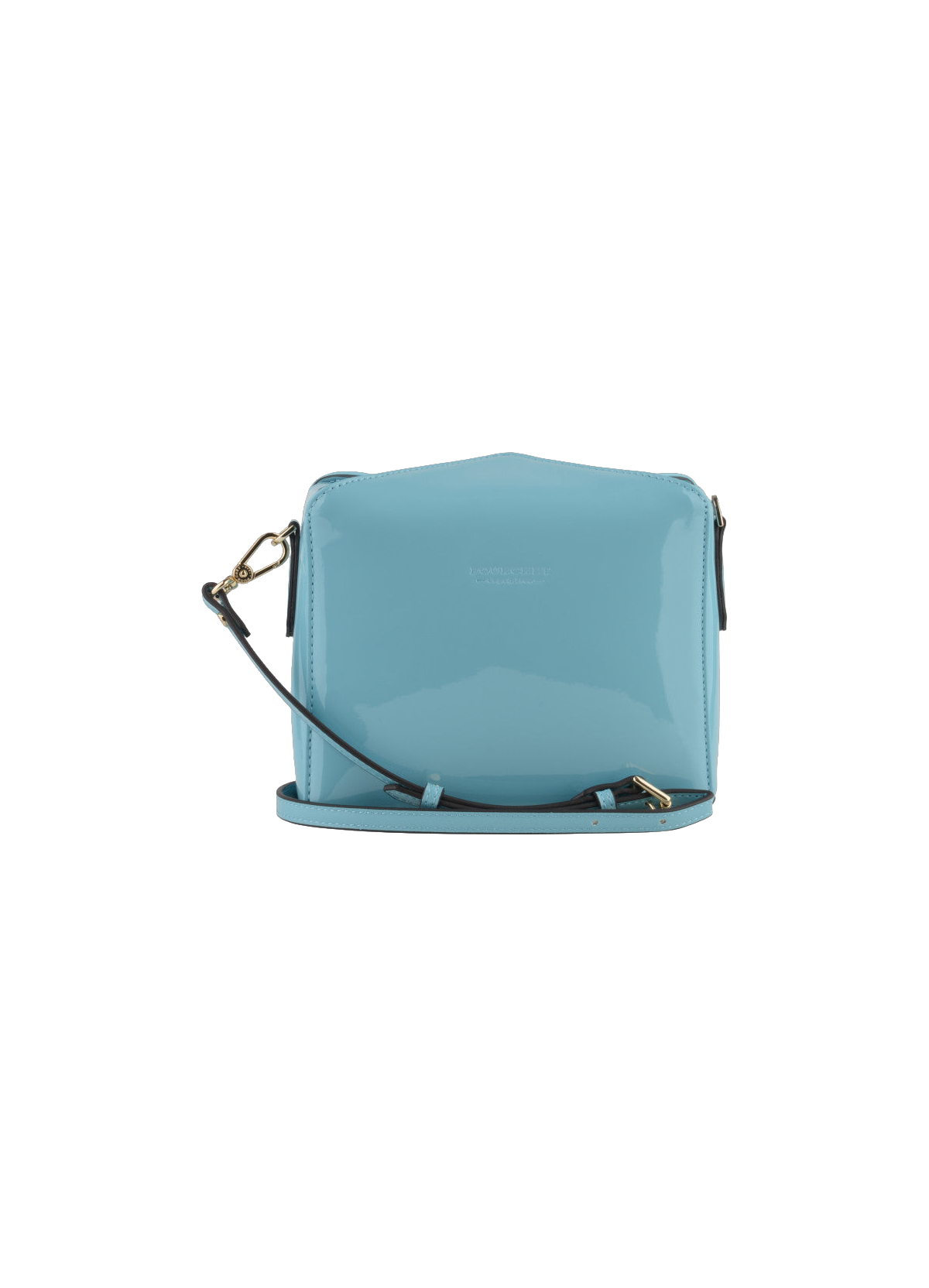 Cassetta vernis | sac porté épaule en cuir de vachette POURCHET Bleu