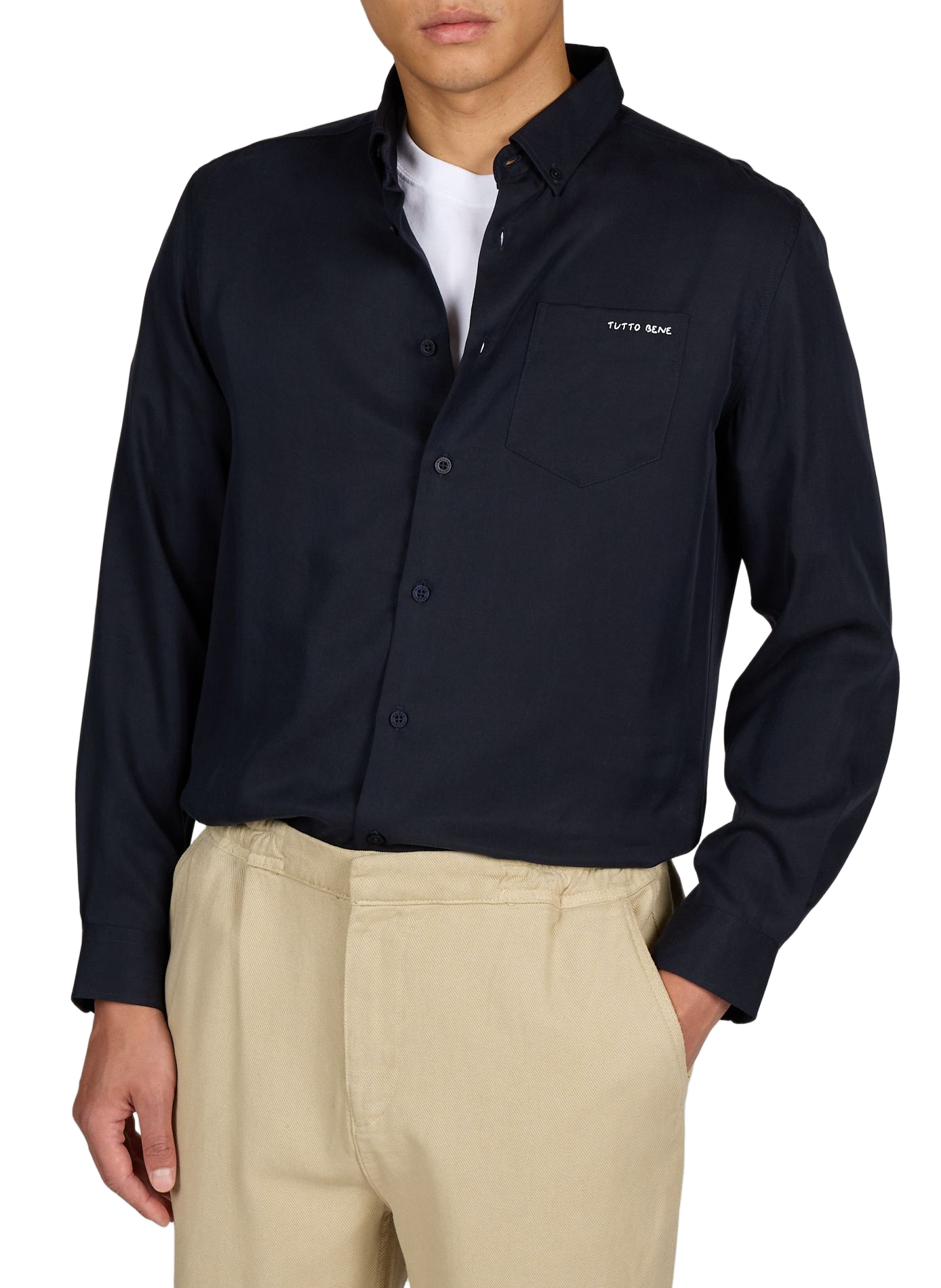 Tombelle Tutto Bene American Collar Shirt MAISON LABICHE Blue