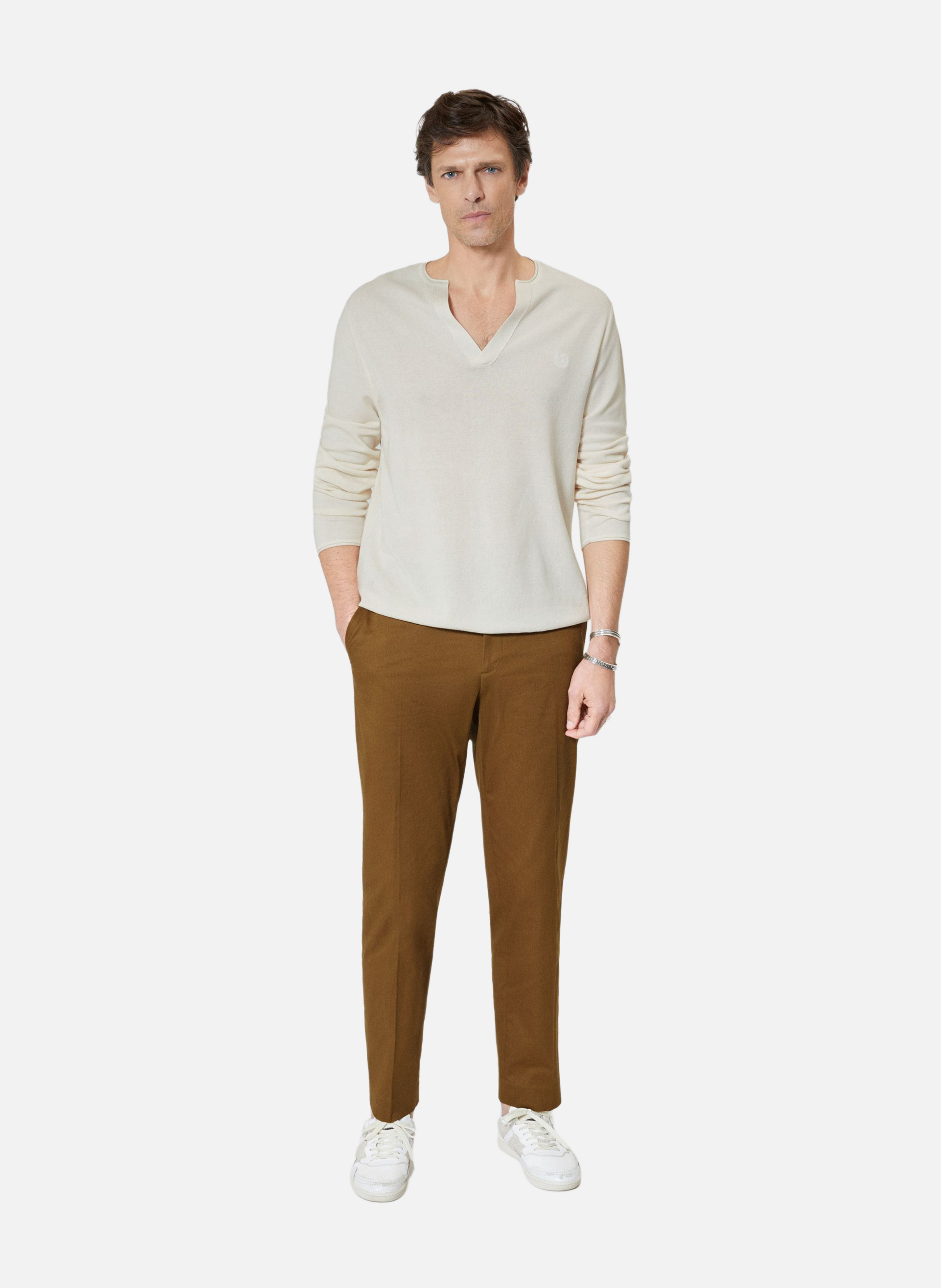 Pull col tunisien THE KOOPLES Beige