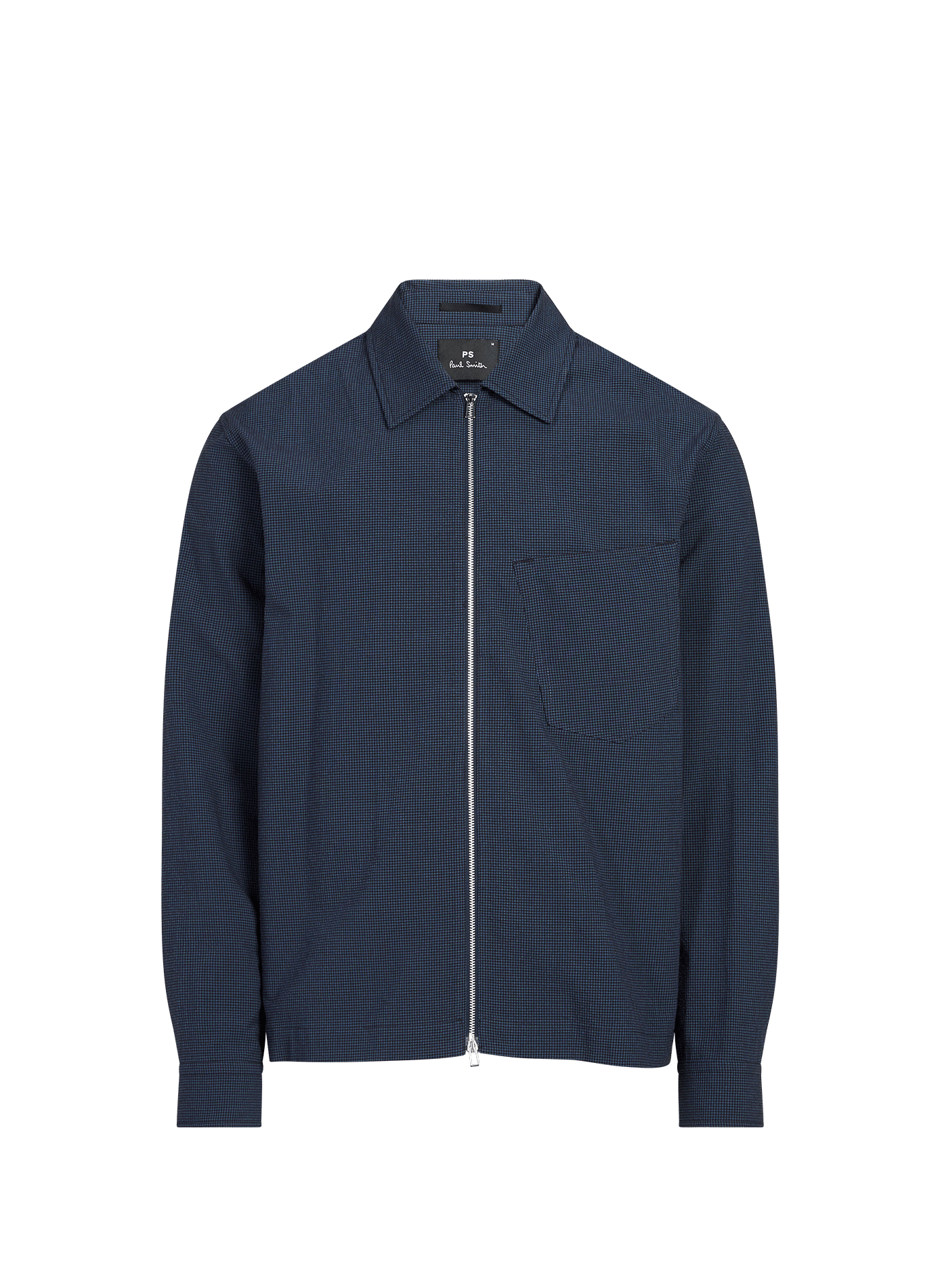 Seersucker checkered zip-up jacket PAUL SMITH Blue