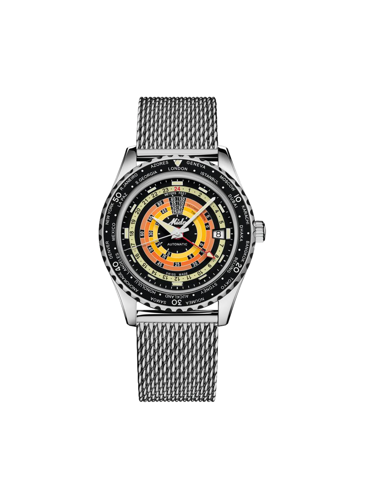 Montre Ocean Star Decompression Worldtimer MIDO Noir