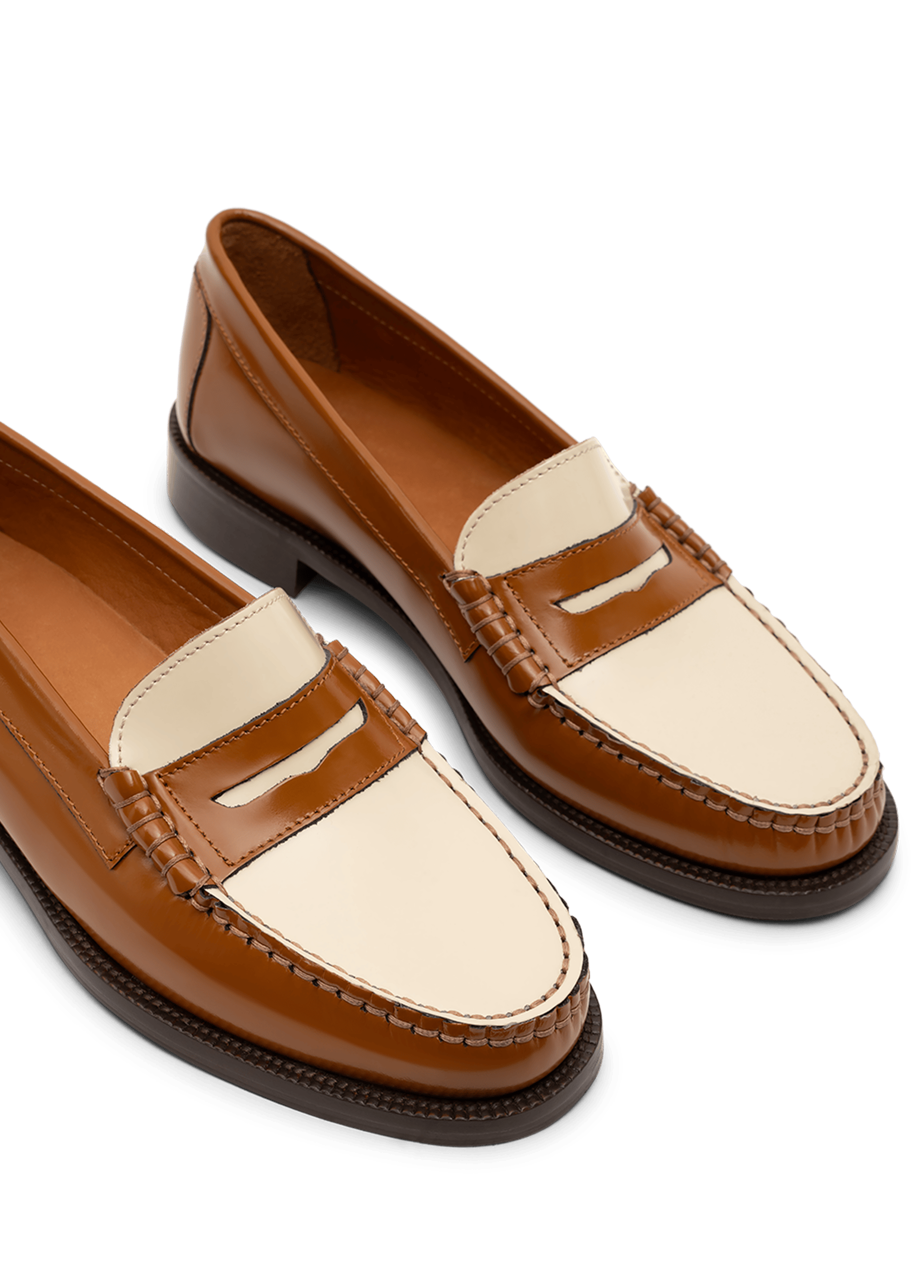 Mocassins stanford en veau brossé PARALLELE Marron