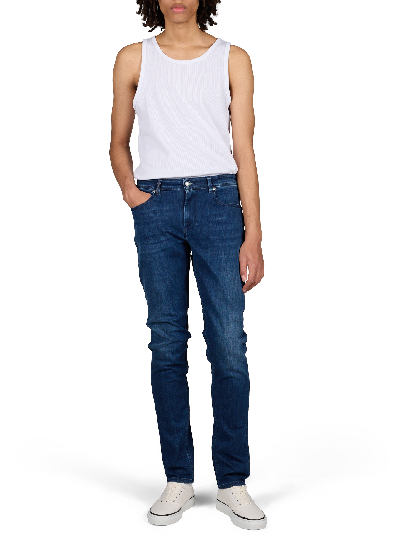 Cotton-blend slim-fit jeans RE HASH Blue