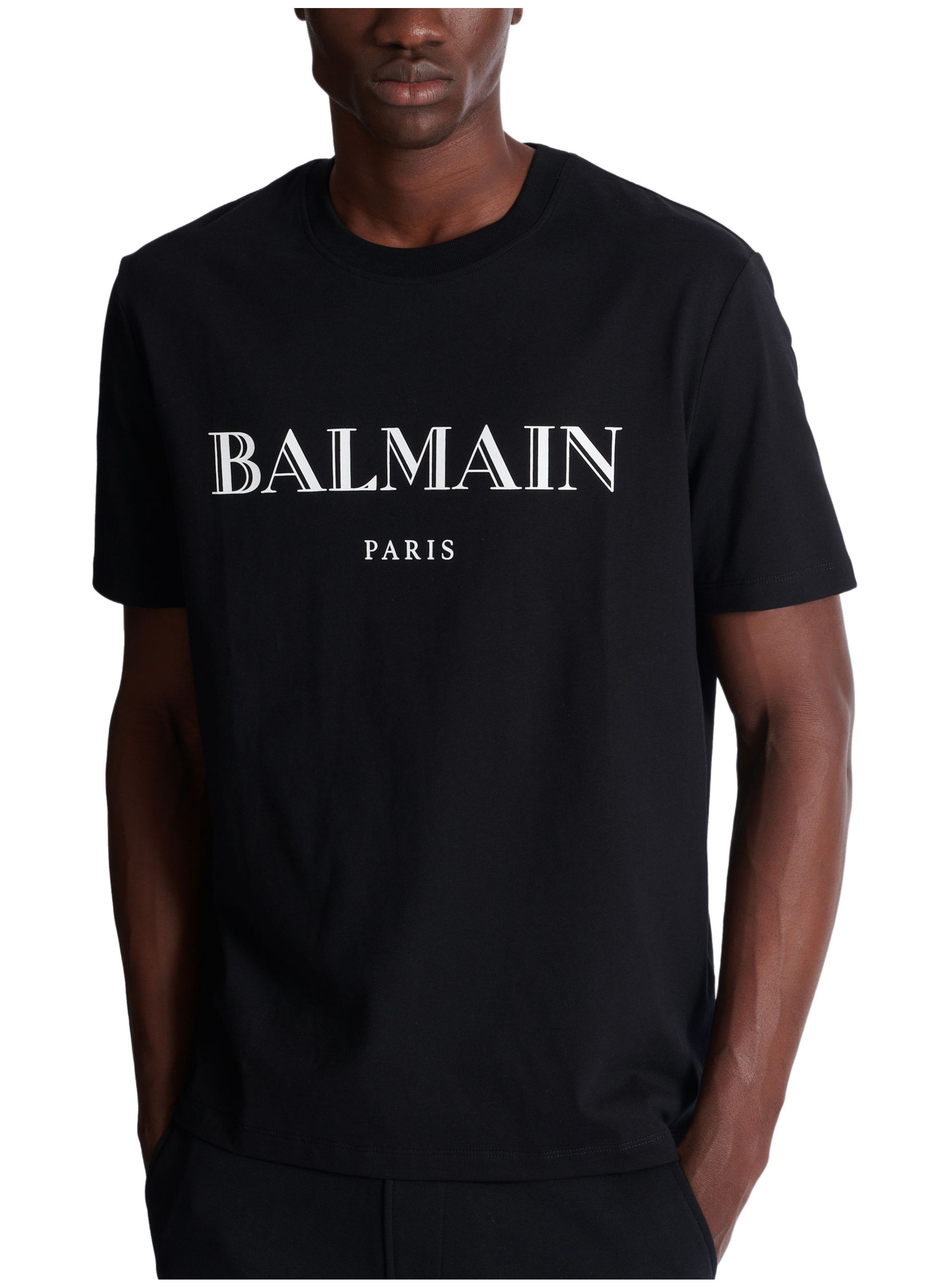 T-shirt avec imprimé balmain BALMAIN Noir