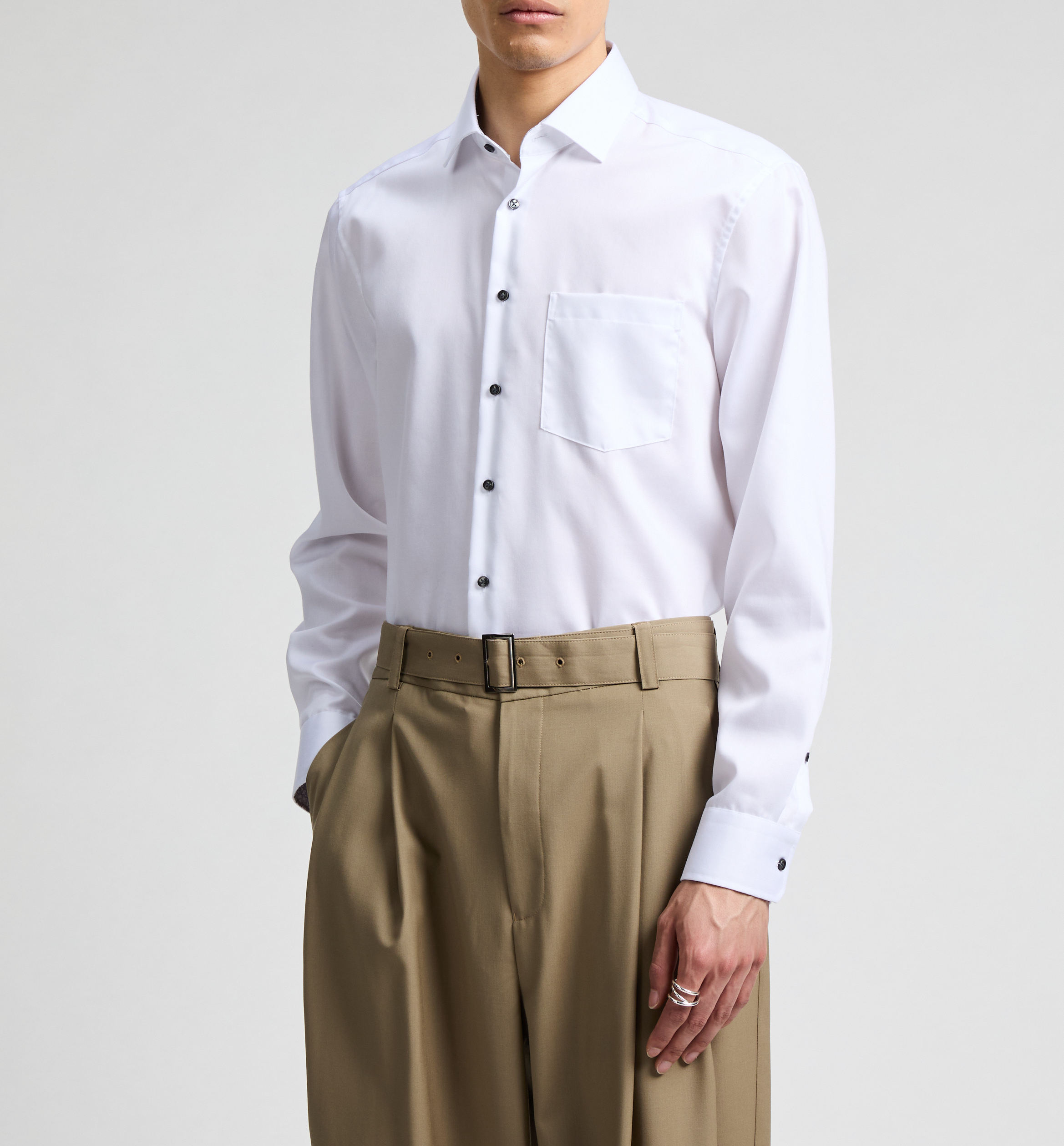 Cotton poplin shirt SEIDENSTICKER White