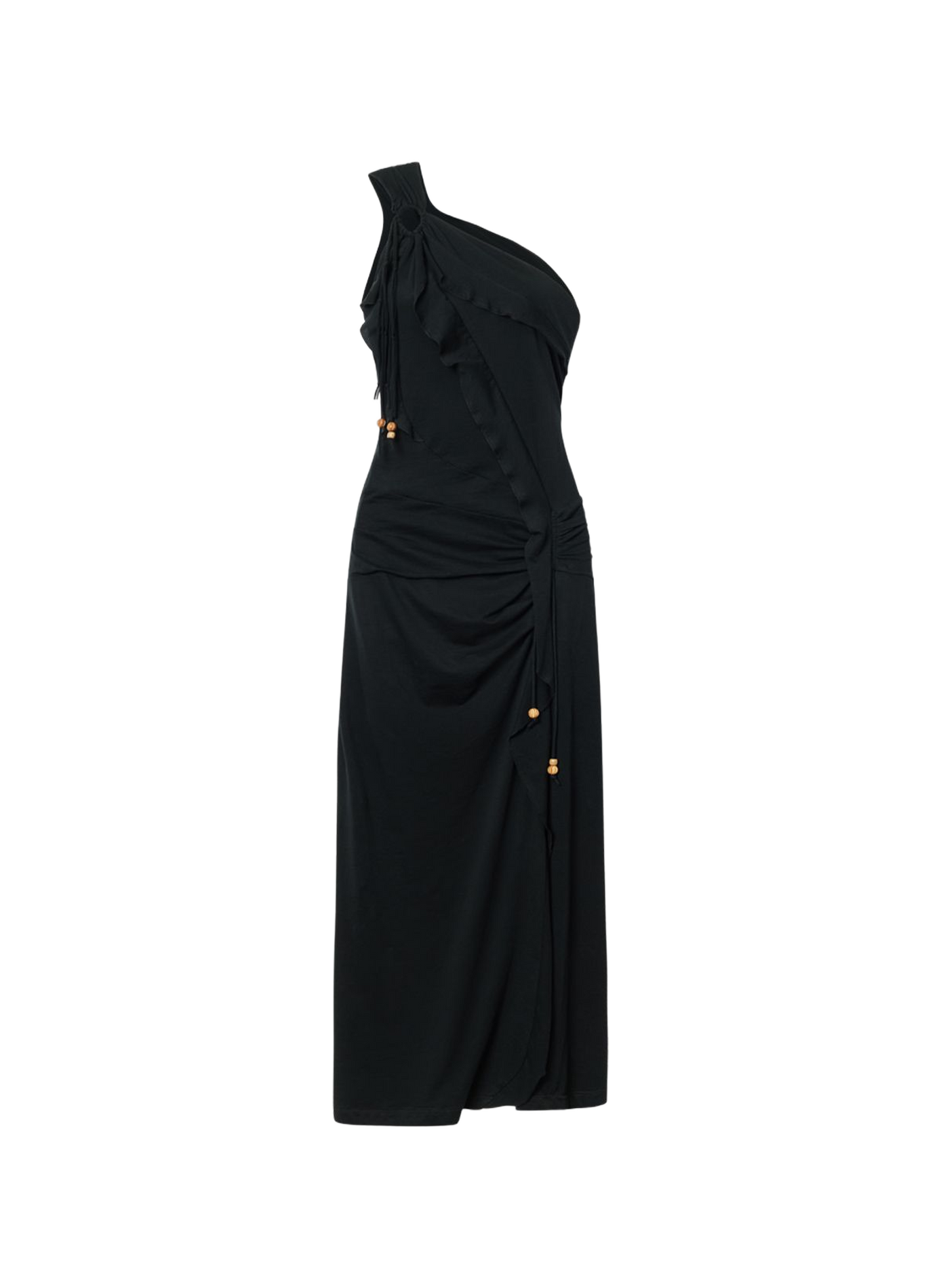 Juliane draped cotton jersey midi dress ISABEL MARANT Black