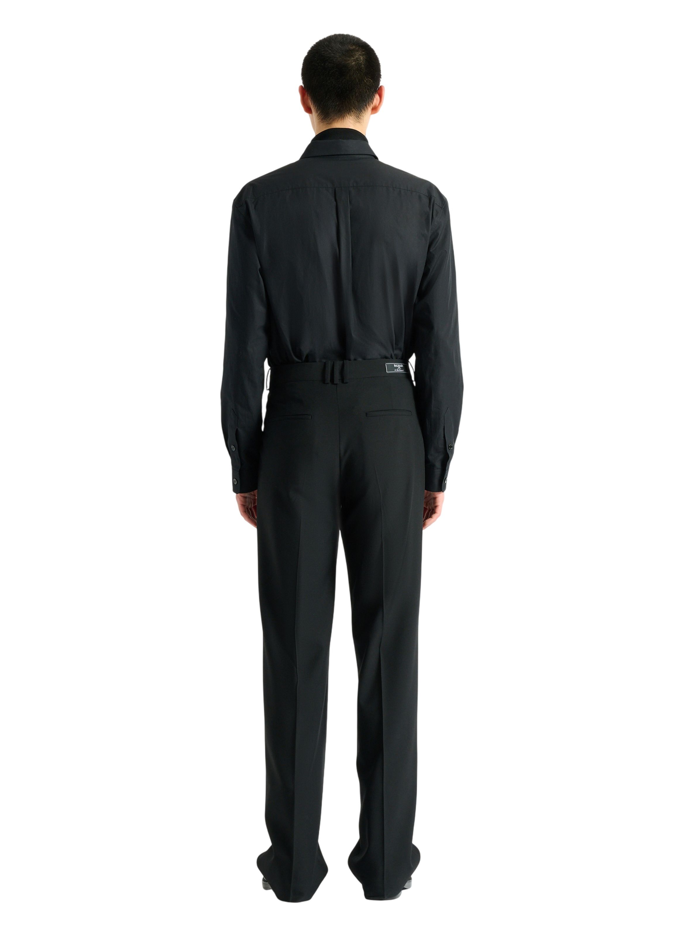 Pantalon en laine BALMAIN Noir