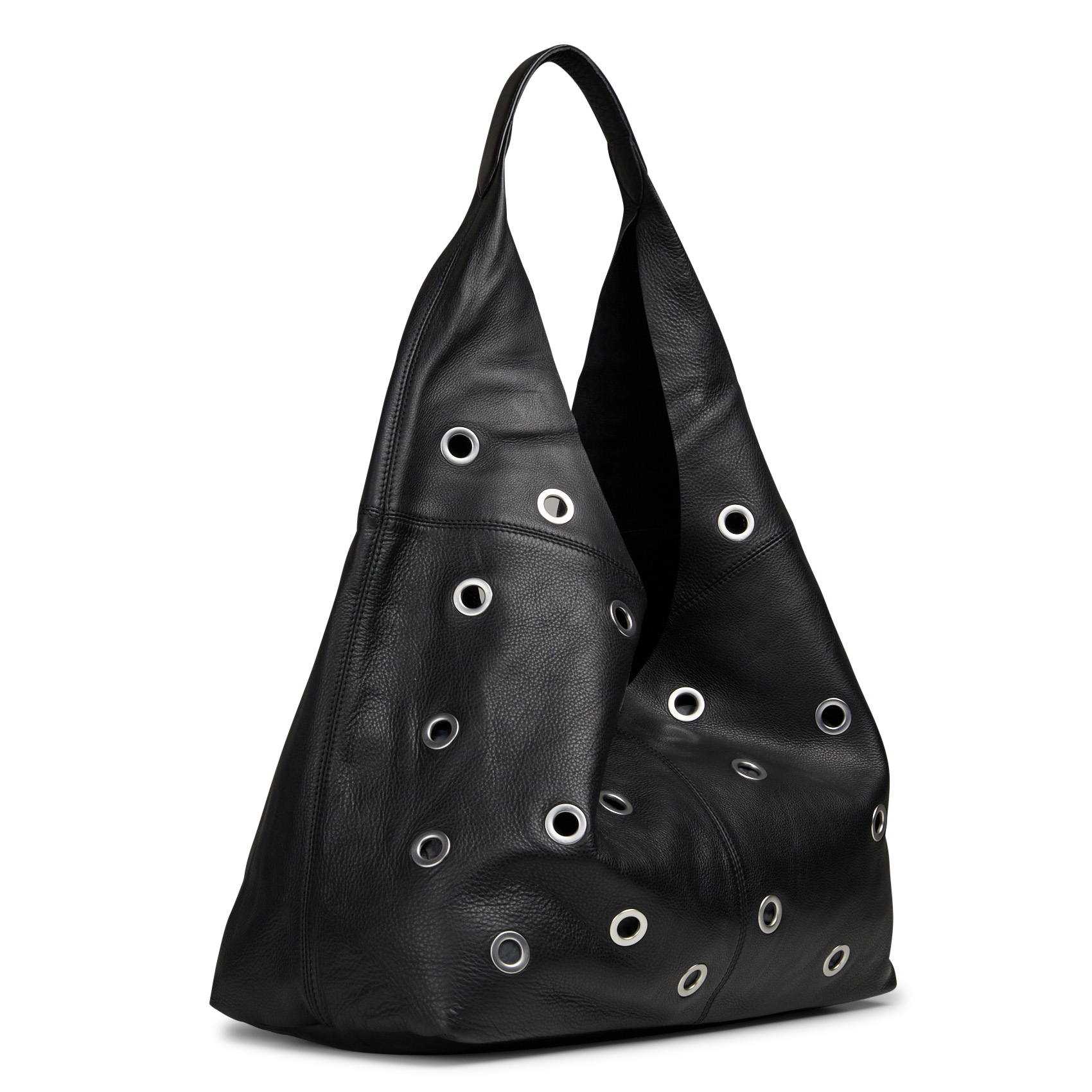 Sac hobo à œillets en cuir souple hobo l IKKS Noir