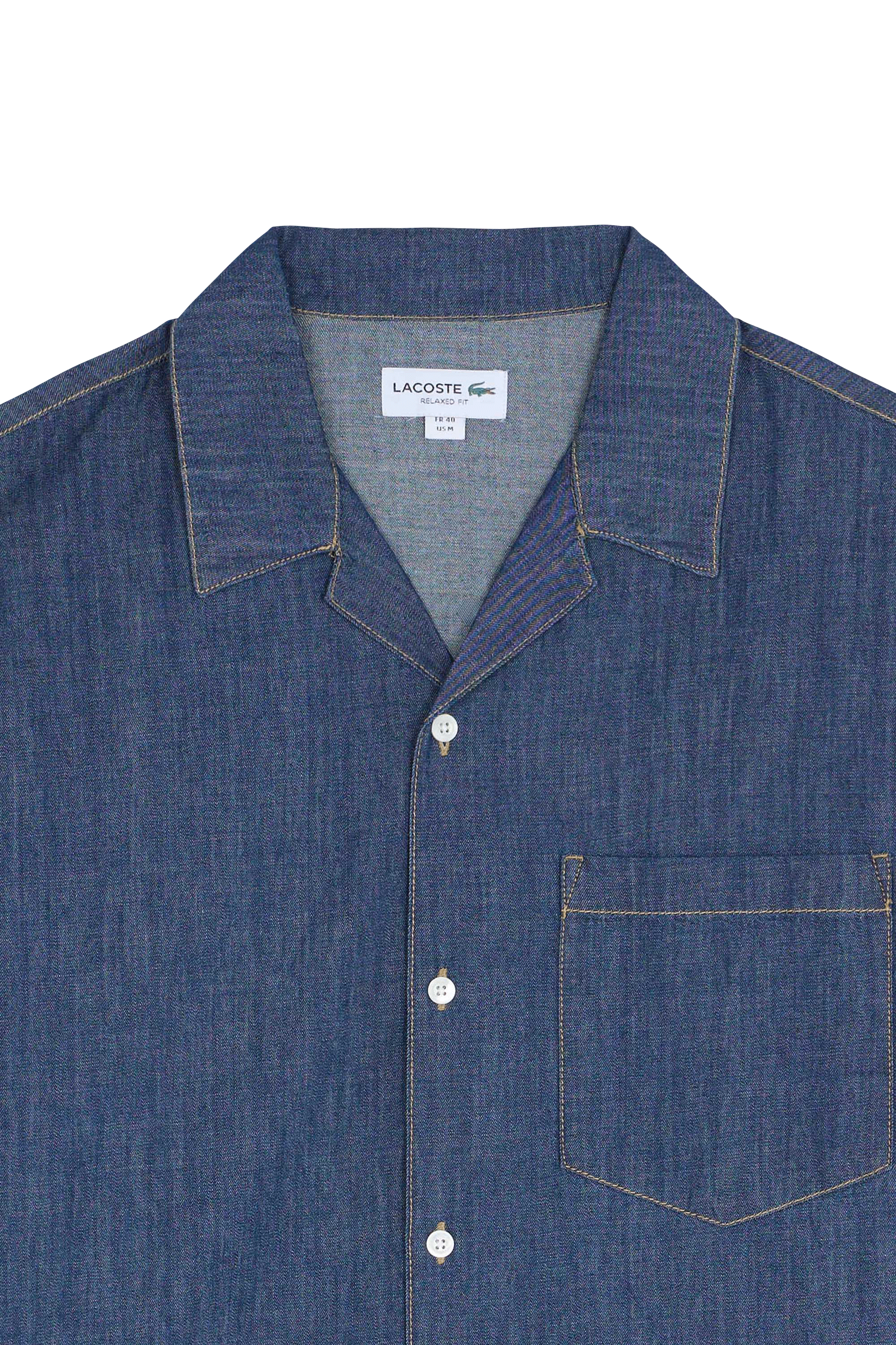 Chemise chemise casual manches co LACOSTE Bleu