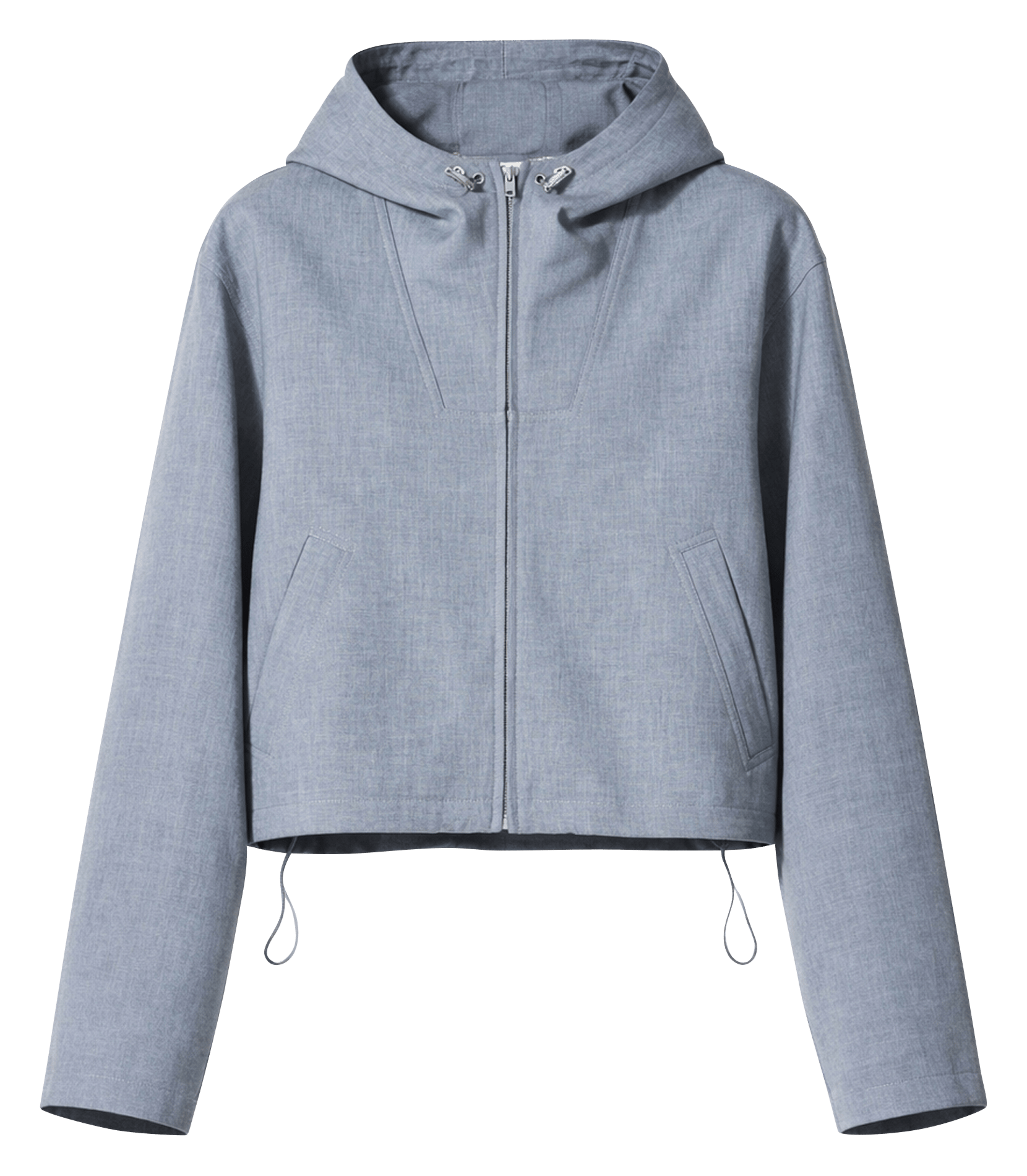 Maureen straight short hooded jacket IRO Grey
