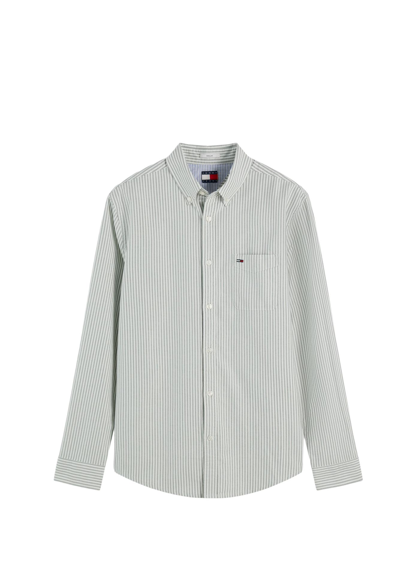 Striped shirt   Velvet green stripes