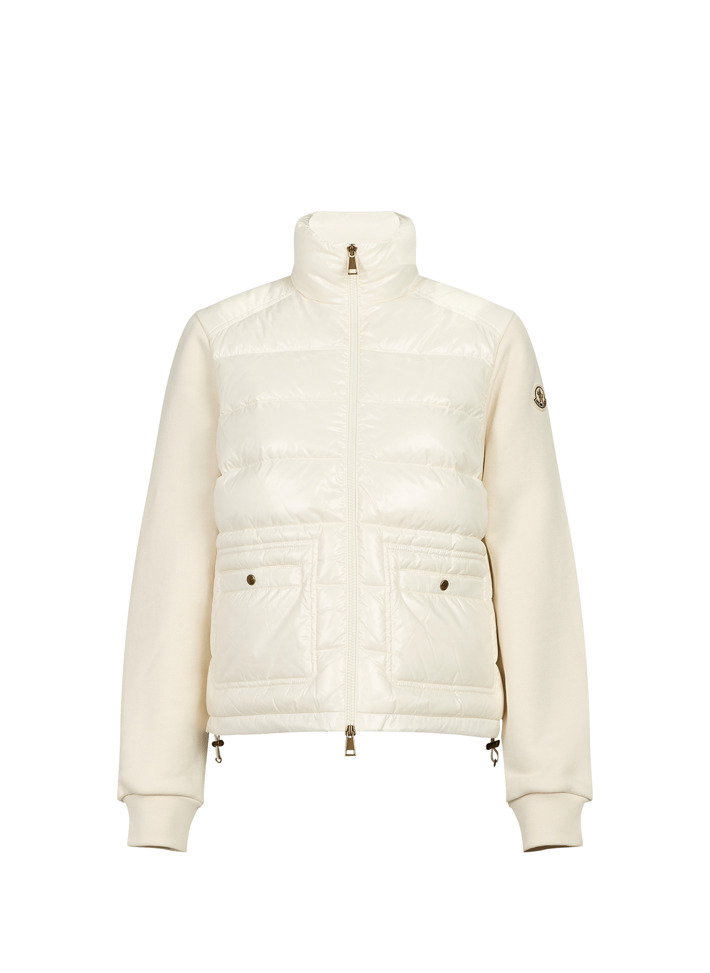 Gepolsterter Sweatshirt mit Stehkragen aus Baumwollmischung MONCLER Weiss