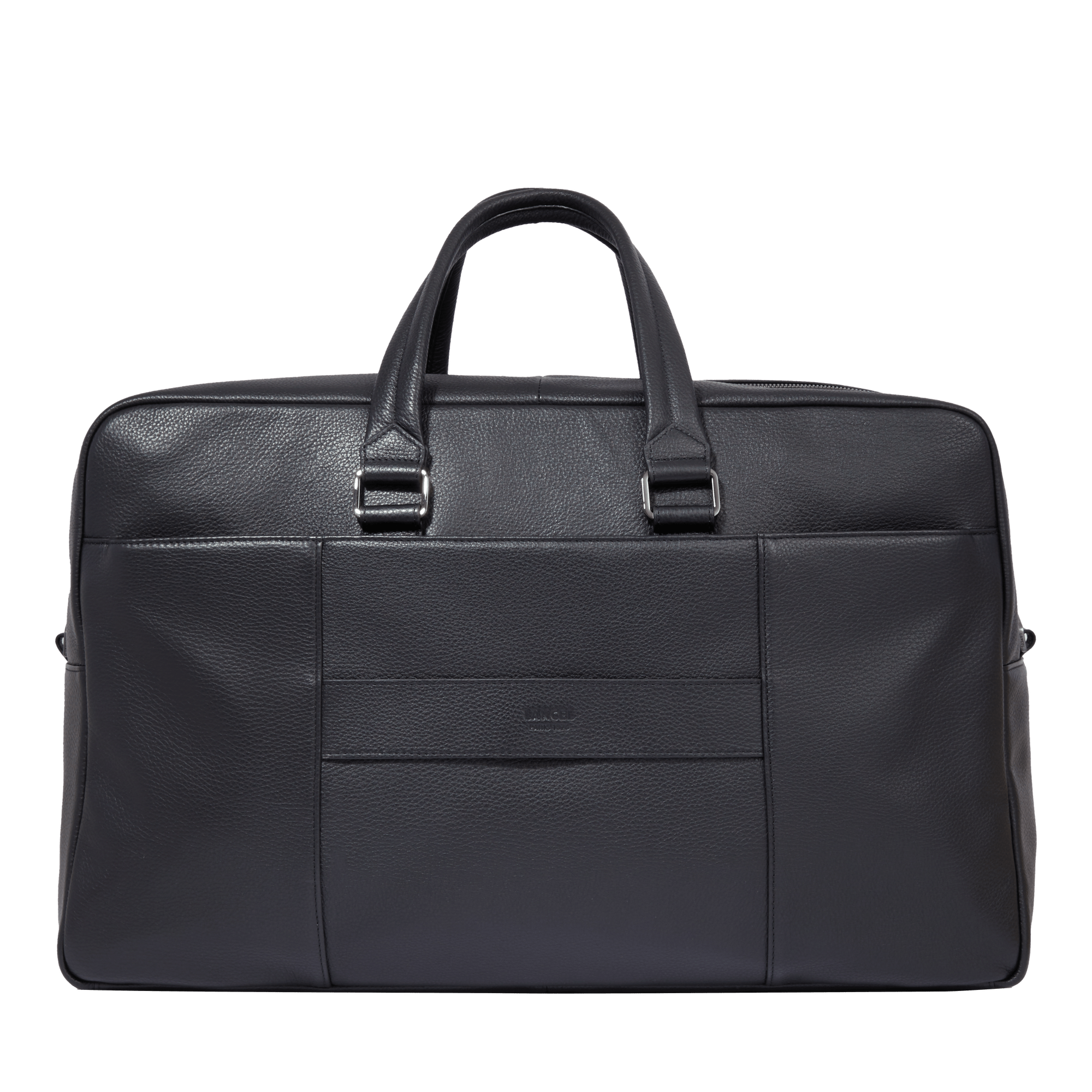 Lancel côme 48h duffle bag, grained cowhide leather, black. LANCEL Black