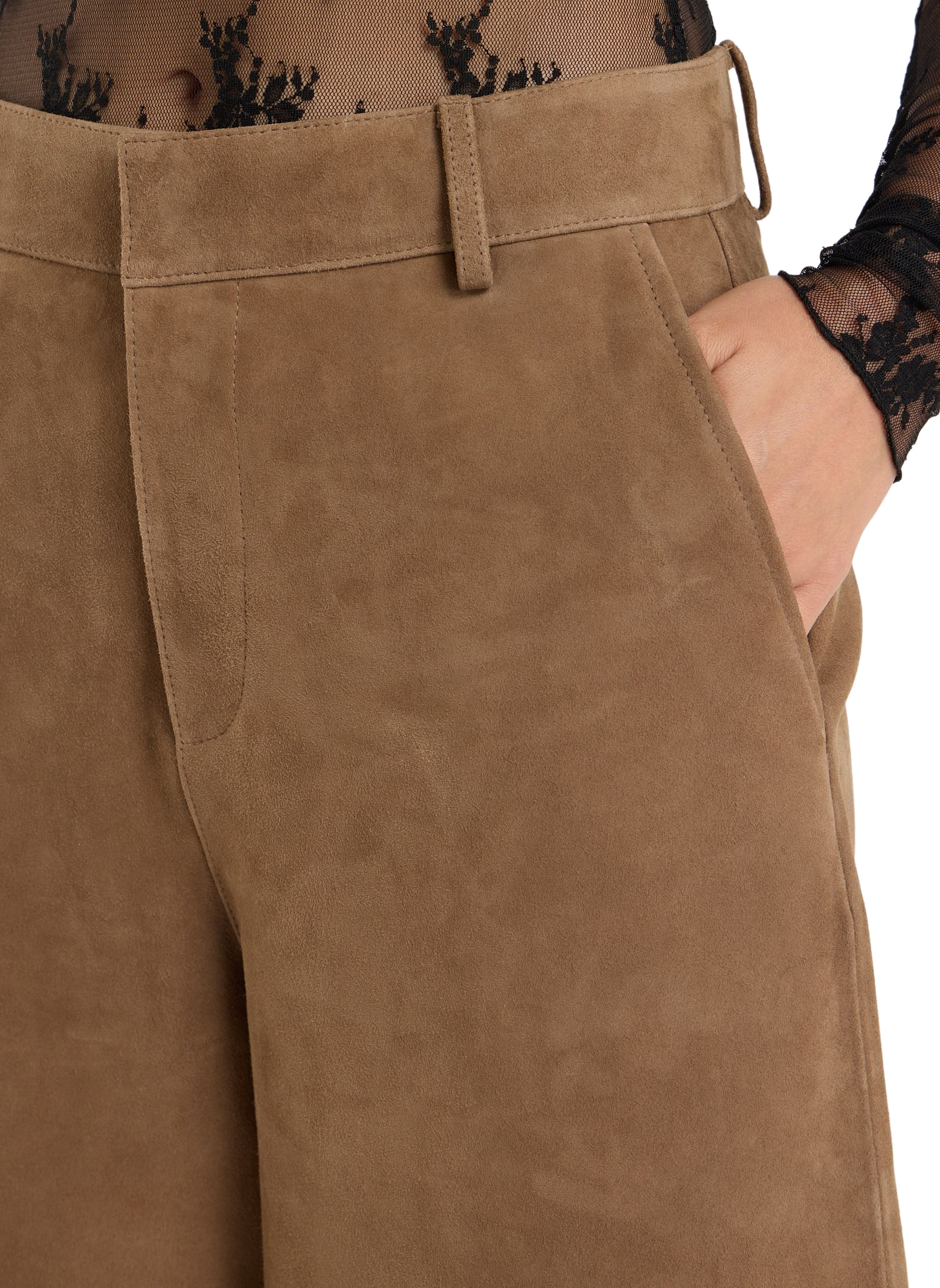 Gerader Leder Bermuda SAISON 1865 Braun