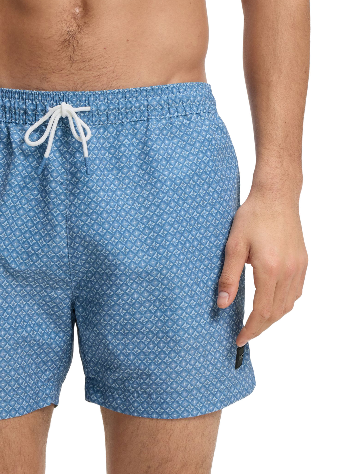 Short de bain hauteur mi-cuisse à motif HUGO BOSS Bleu