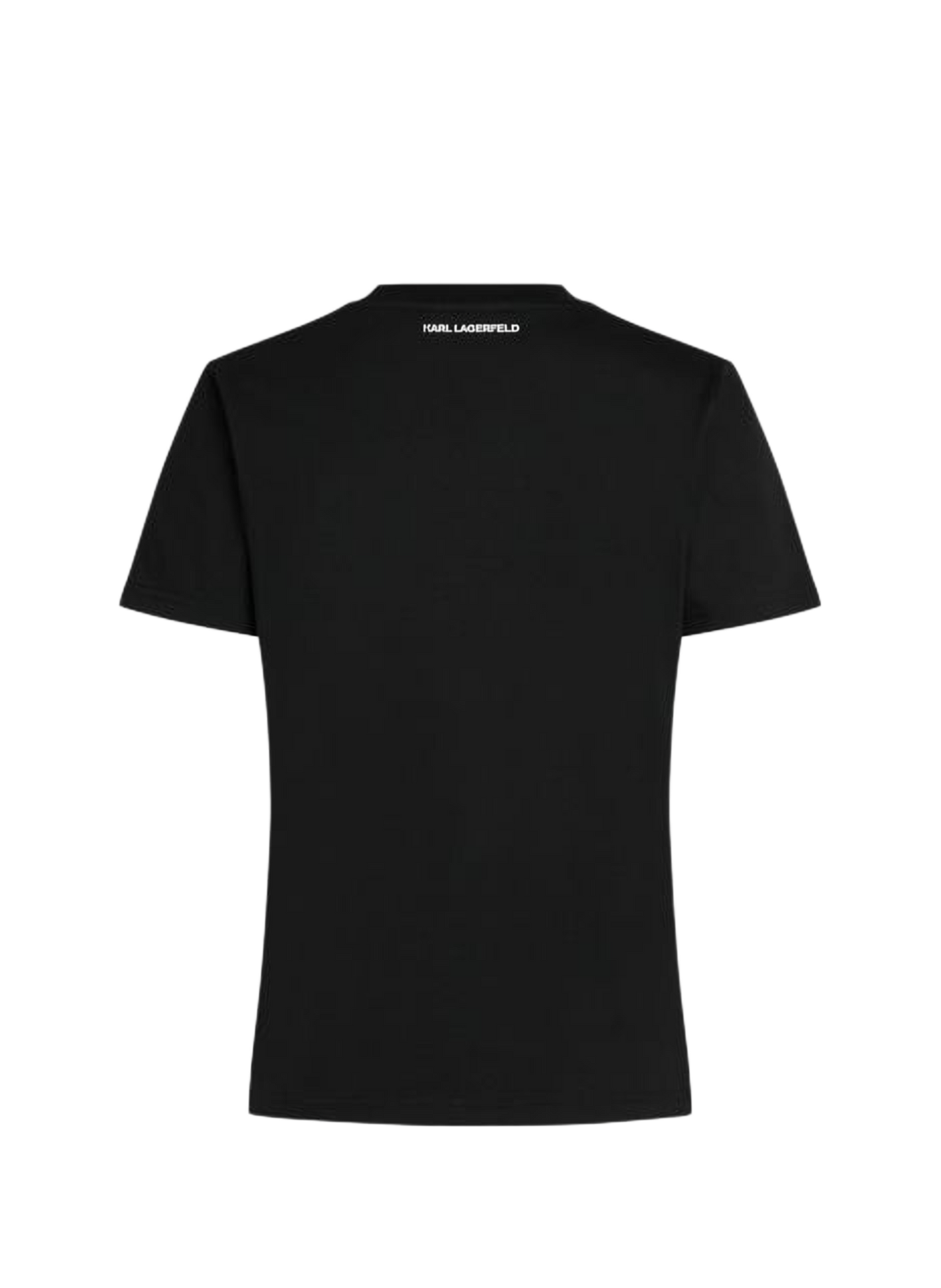 Round neck cotton t-shirt KARL LAGERFELD Black