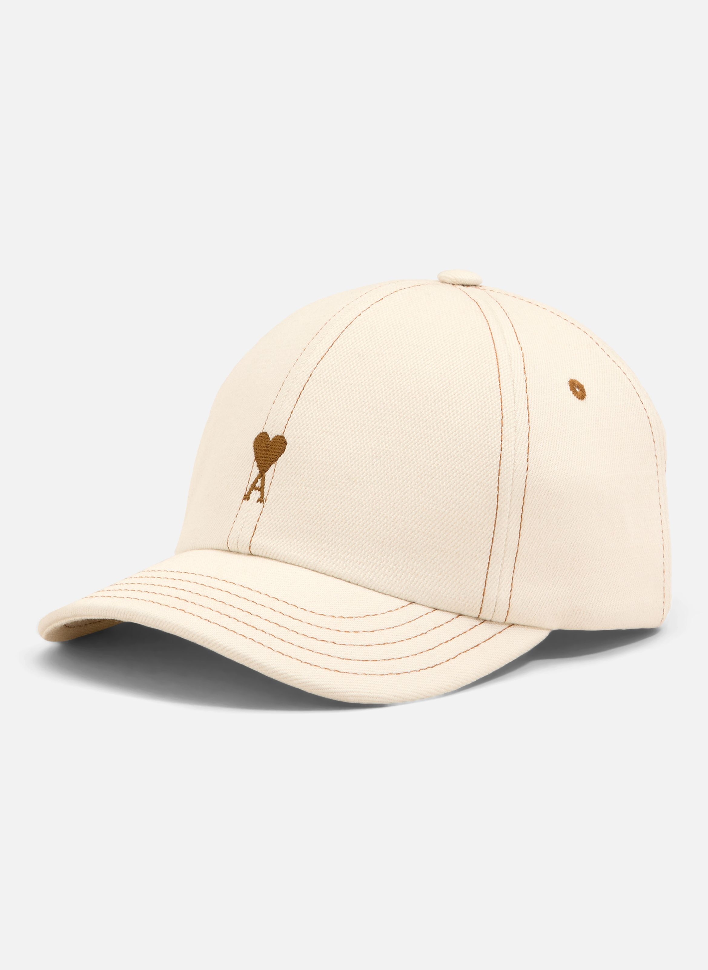 Casquette ami de coeur unisexe en coton AMI PARIS Blanc