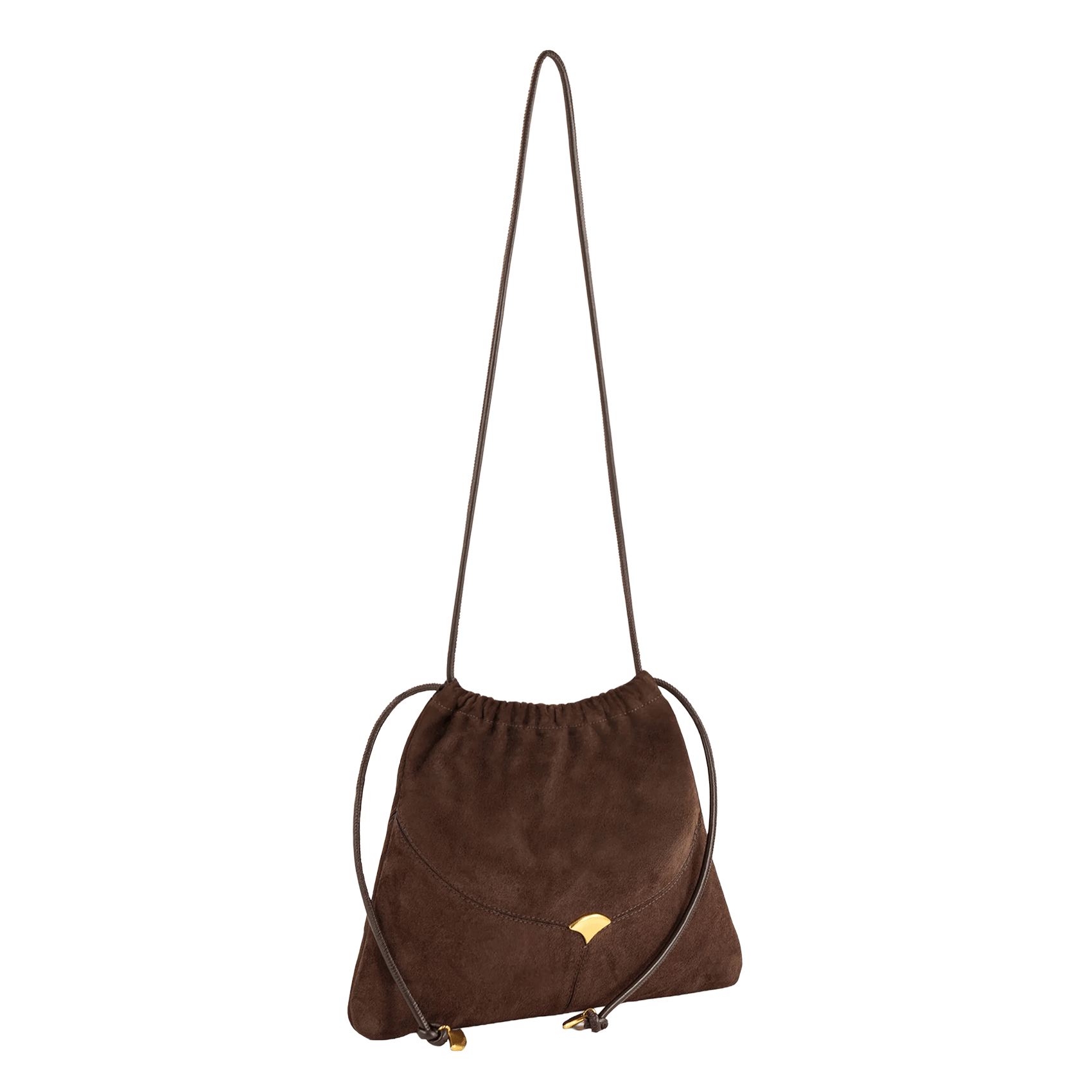Sac pochette porté épaule en cuir divio pouch SESSUN Marron