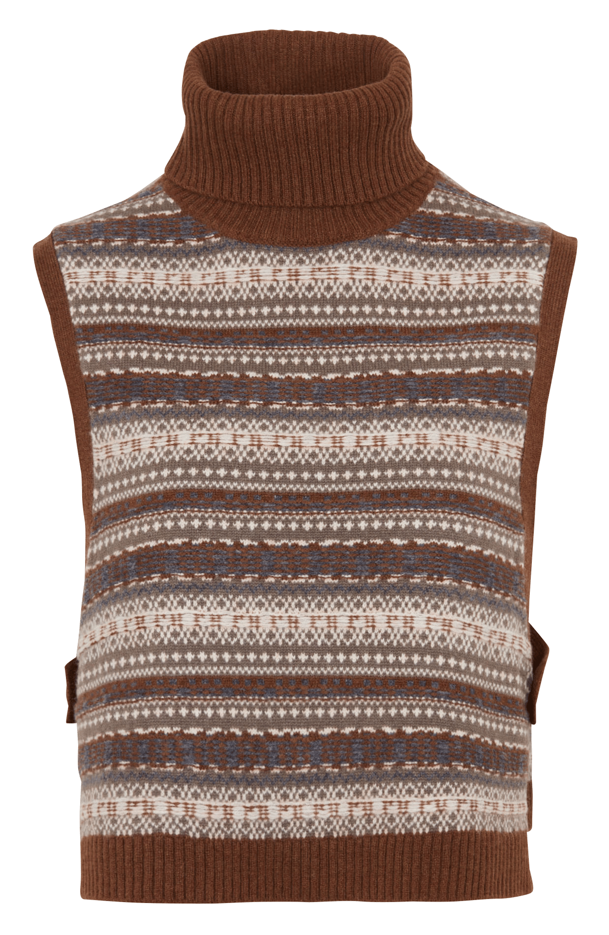 Pull oversize col roulé en laine reinette MAISON 123 Marron