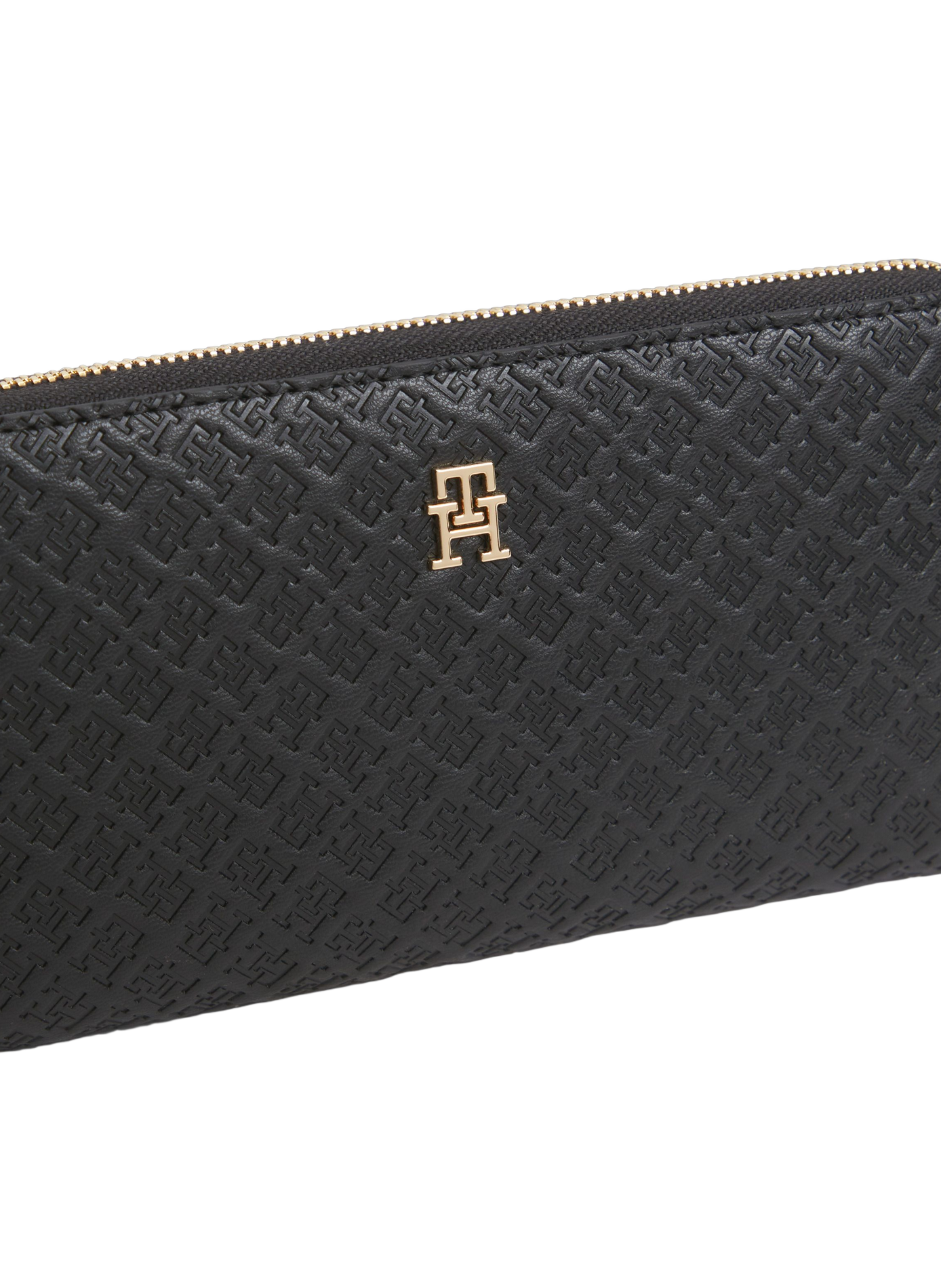 Plain zip-around wallet TOMMY HILFIGER Black