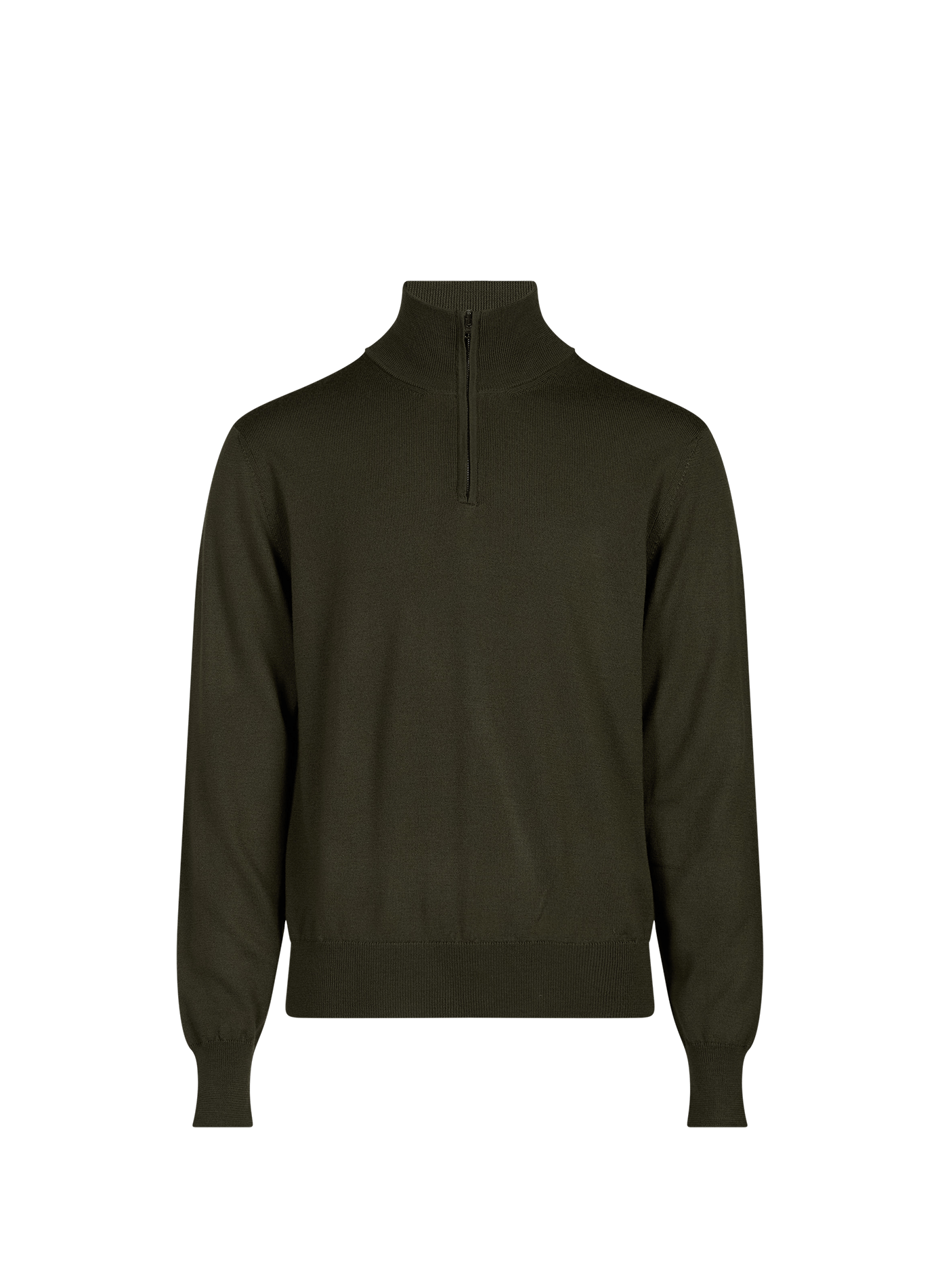 Pull droit col montant en laine HERNO Kaki