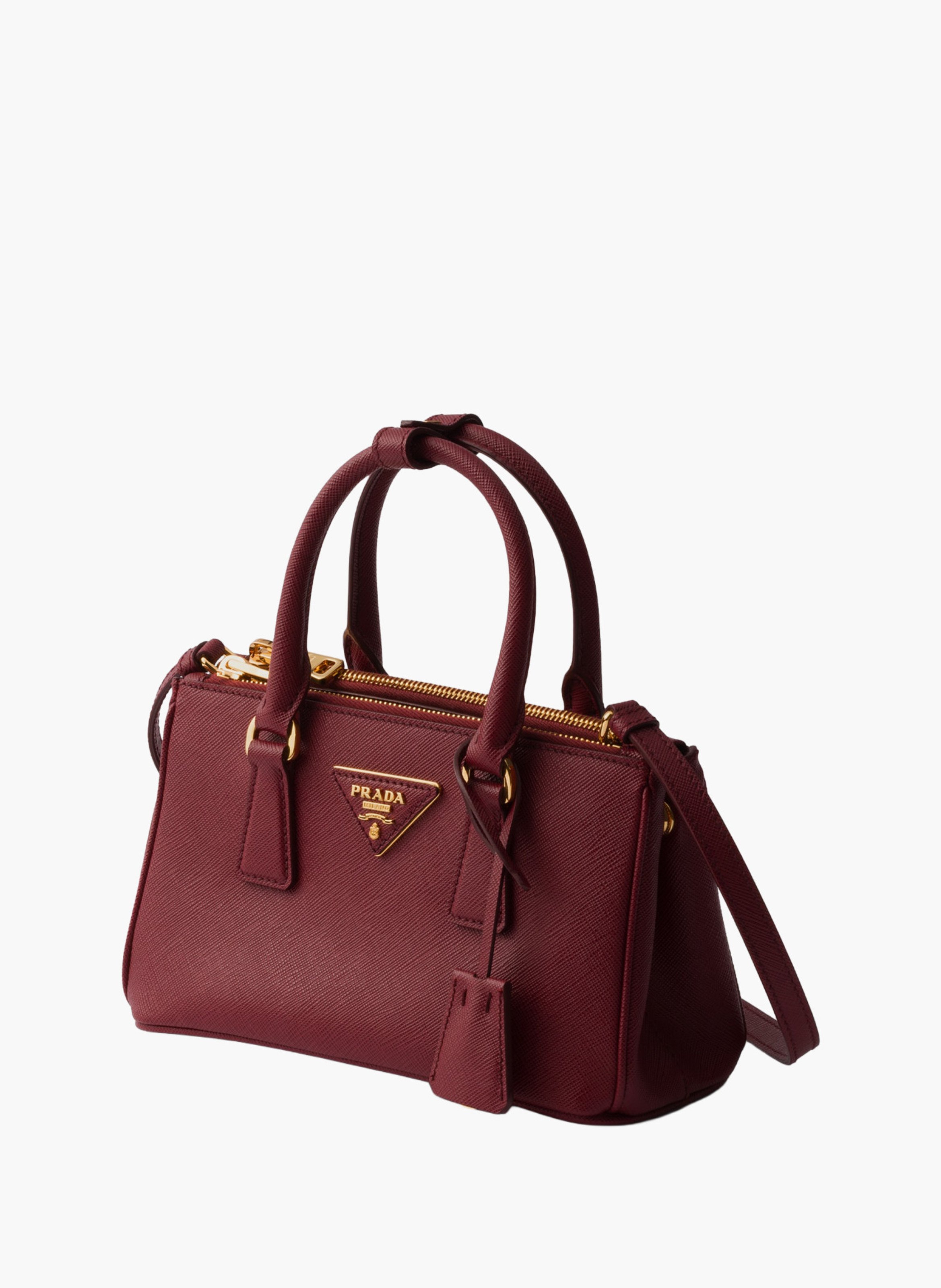 Mini sac en cuir saffiano prada galleria PRADA Rouge
