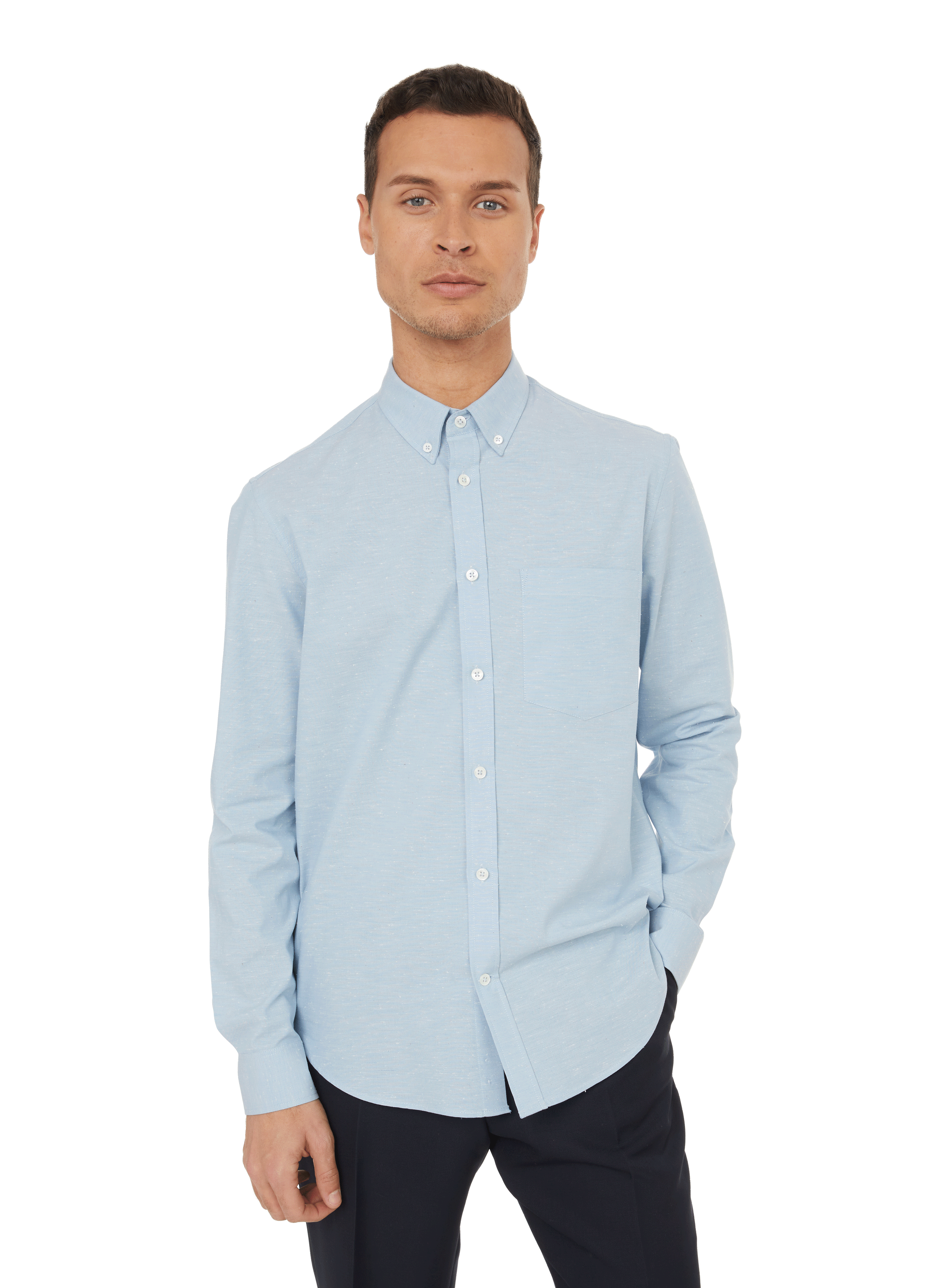 EDITIONS 102 Chemise en coton Bleu