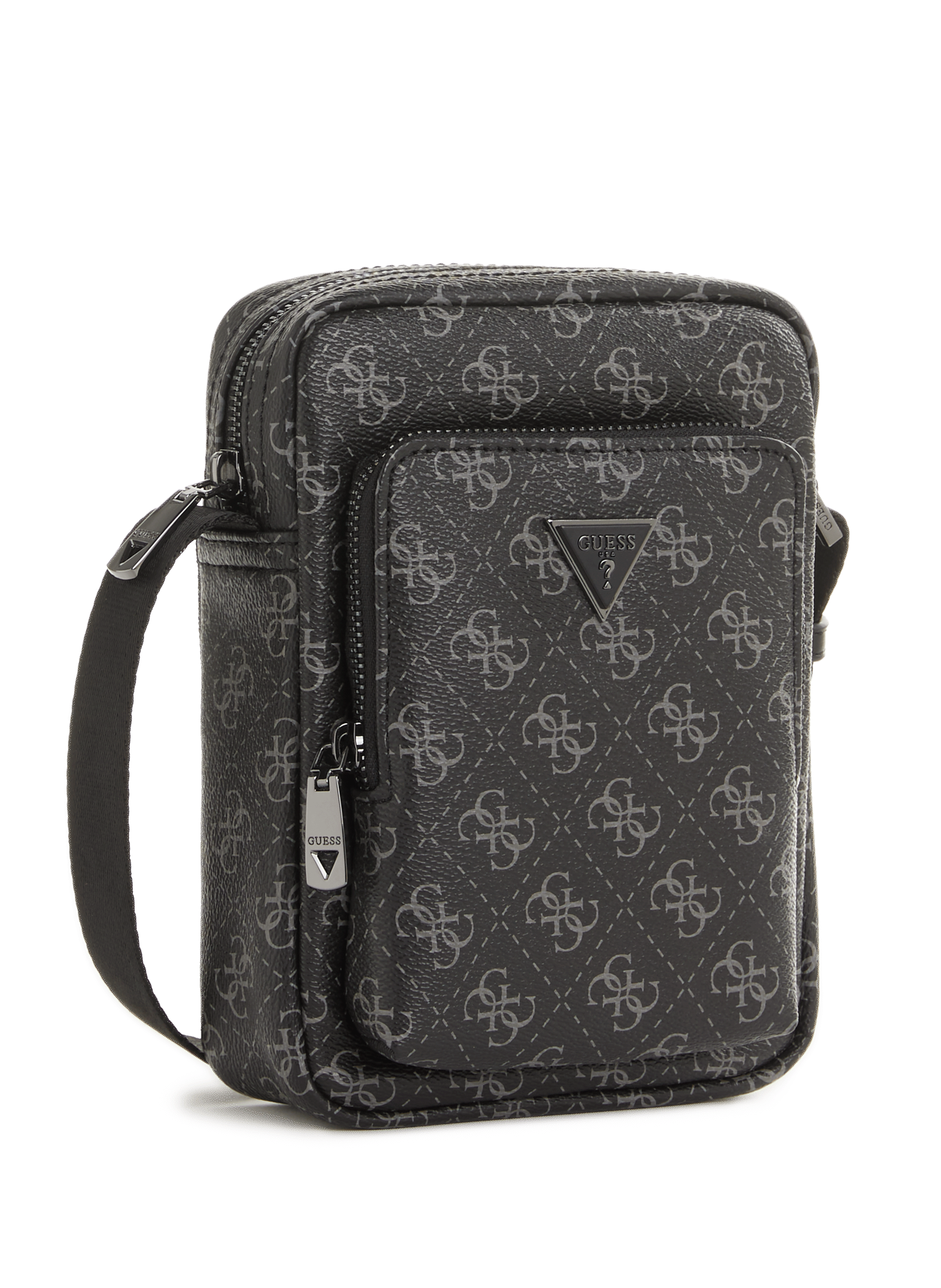 Monogram shoulder bag GUESS Black
