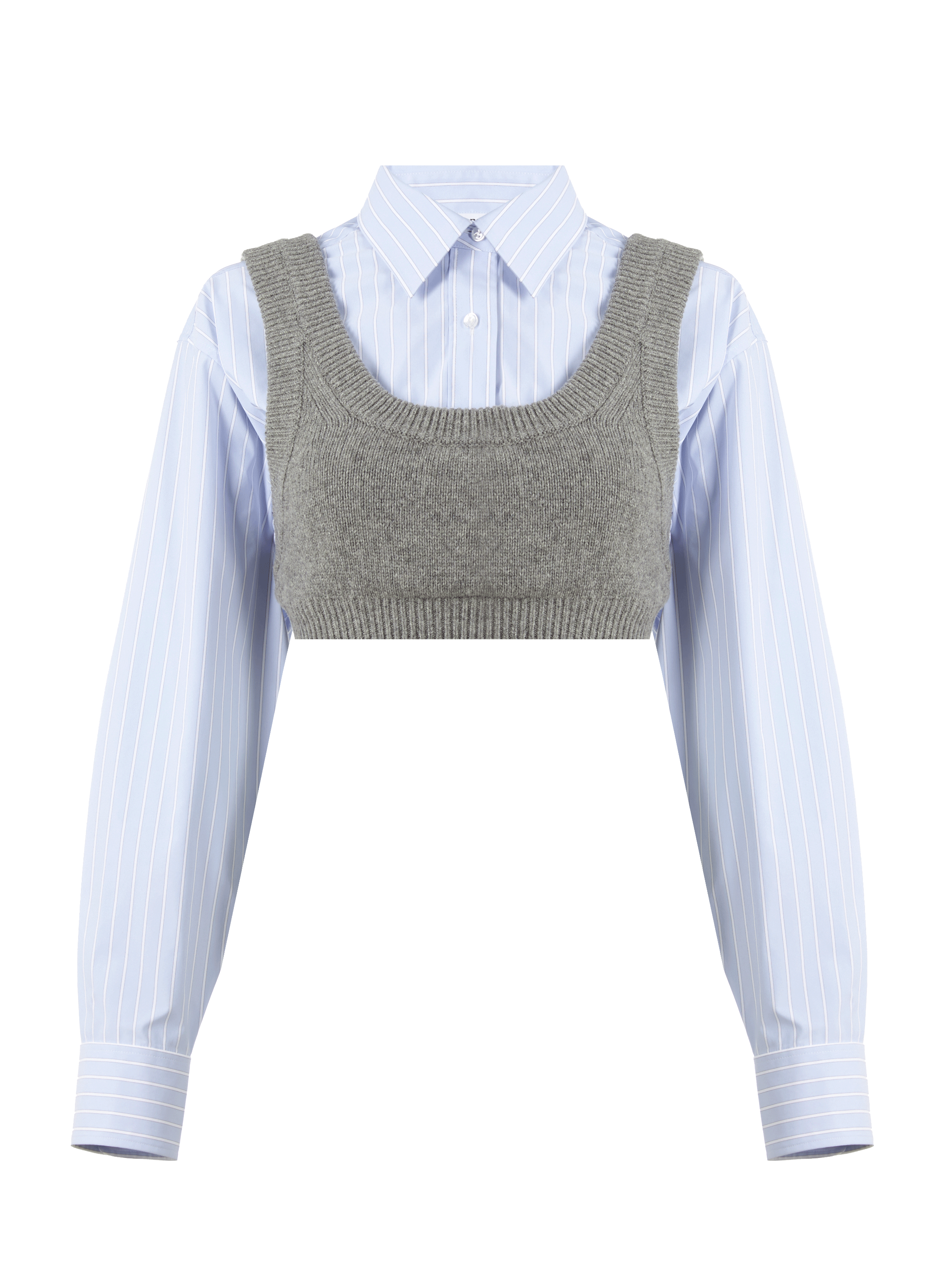 Chemise avec gilet en laine